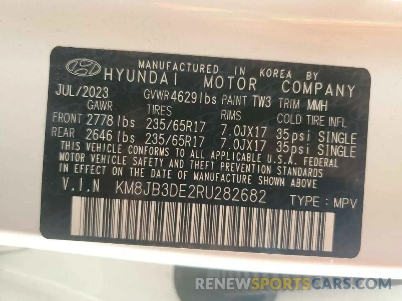 14 Photograph of a damaged car KM8JB3DE2RU282682 HYUNDAI TUCSON 2024