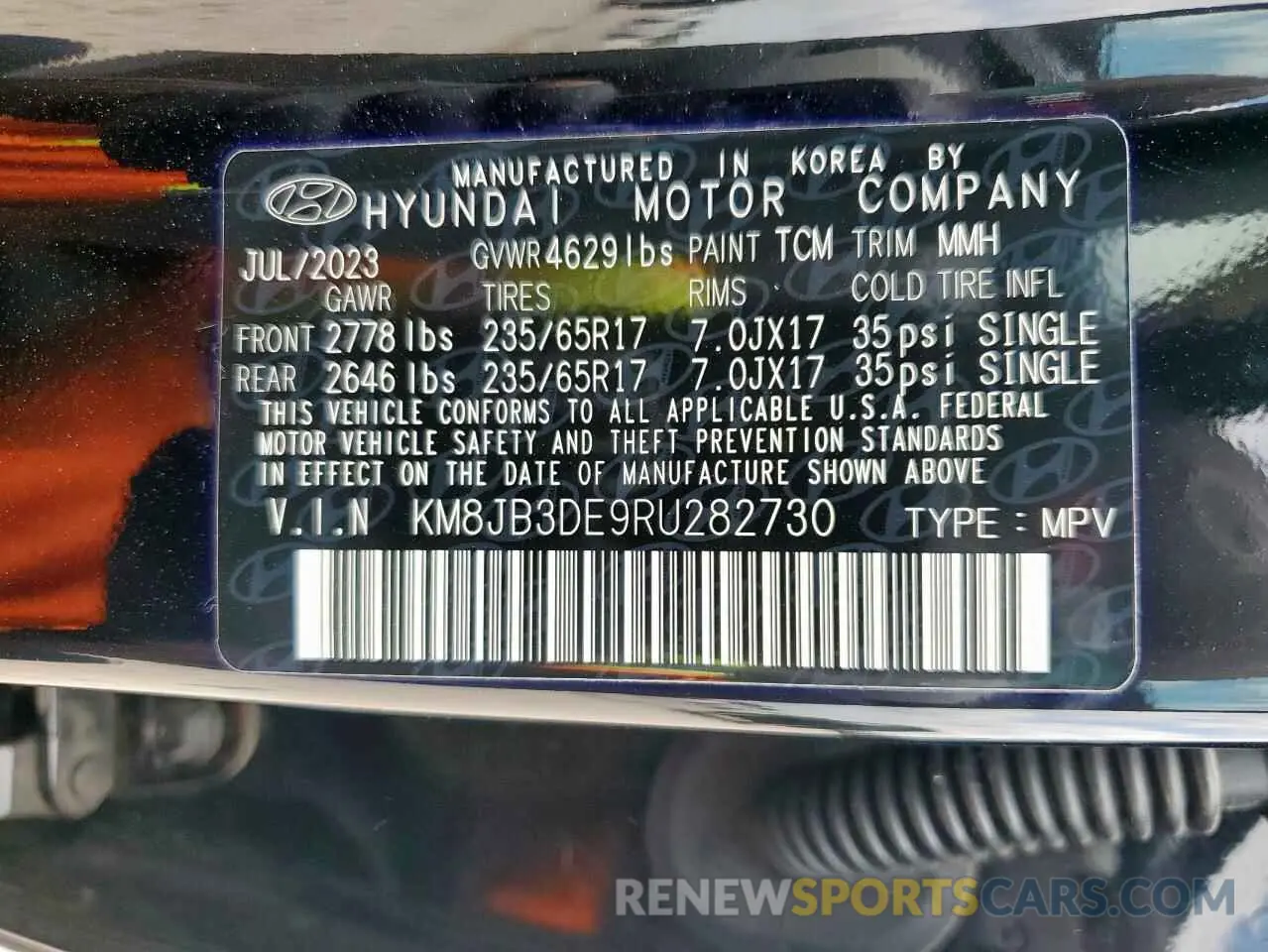 13 Photograph of a damaged car KM8JB3DE9RU282730 HYUNDAI TUCSON 2024