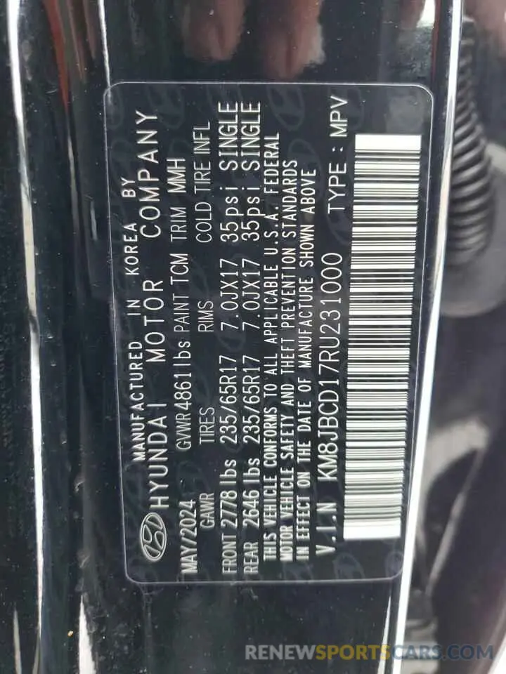 13 Photograph of a damaged car KM8JBCD17RU231000 HYUNDAI TUCSON 2024