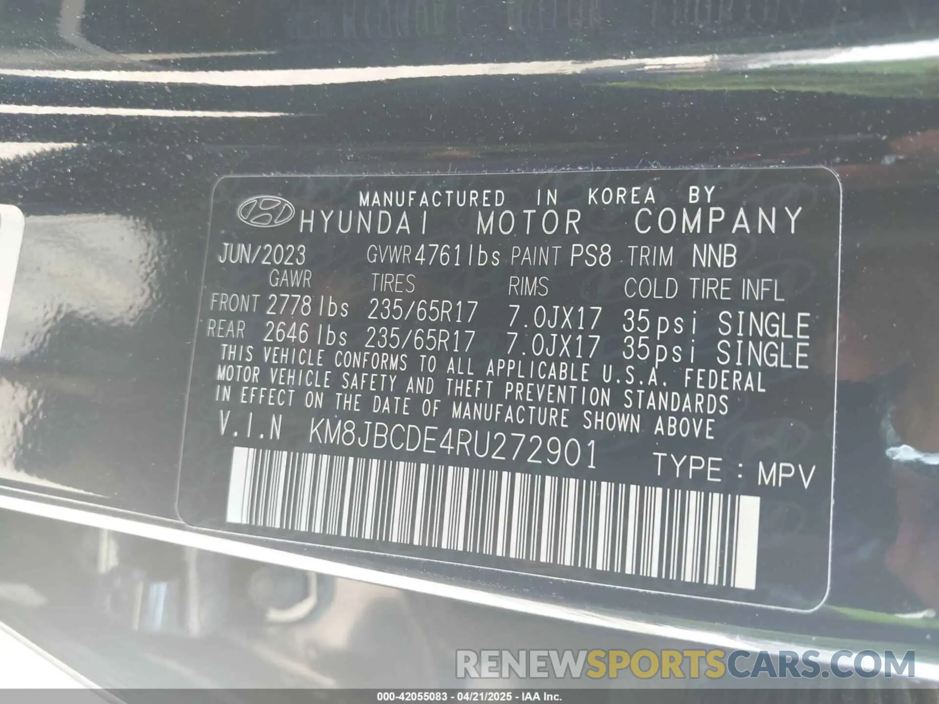 9 Photograph of a damaged car KM8JBCDE4RU272901 HYUNDAI TUCSON 2024