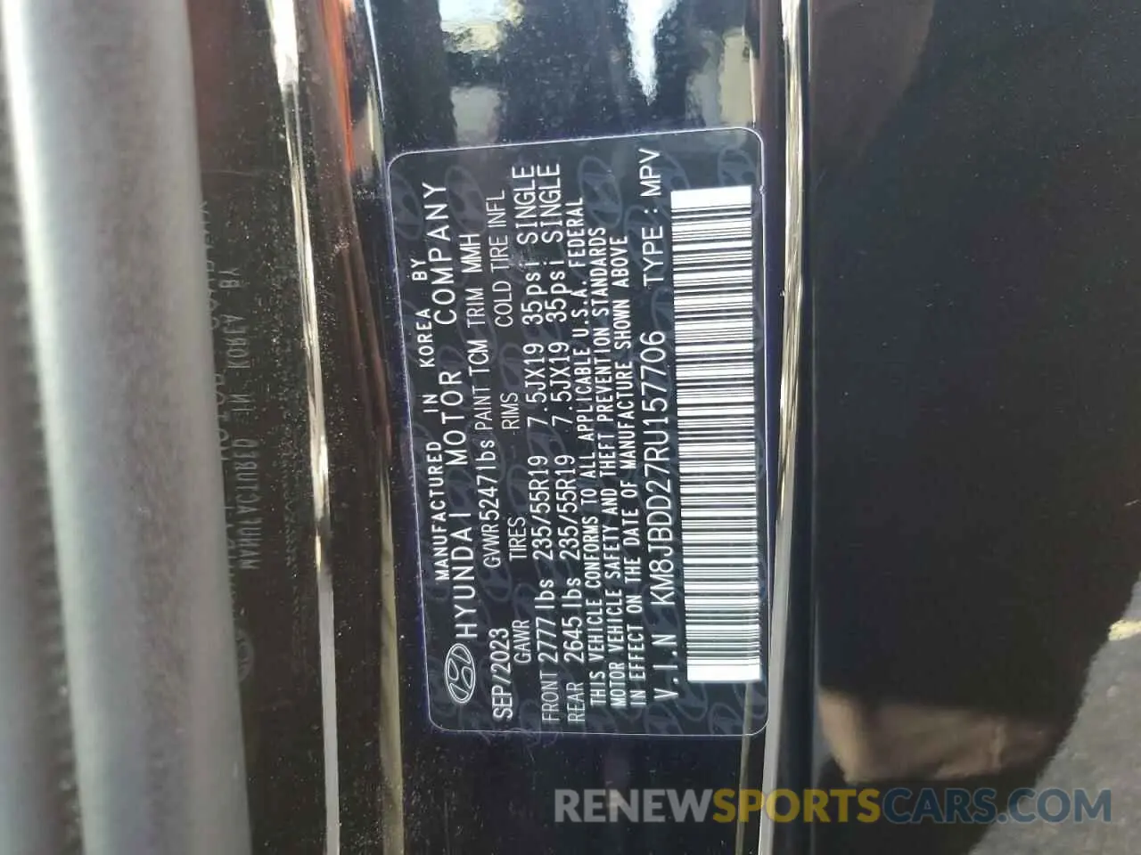 14 Photograph of a damaged car KM8JBDD27RU157706 HYUNDAI TUCSON 2024