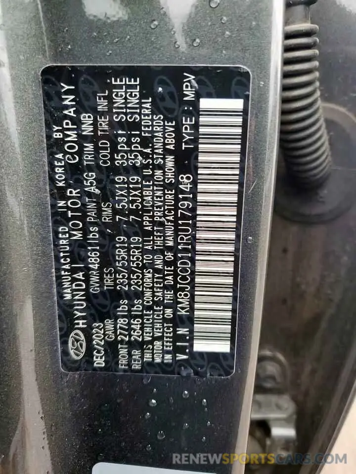 13 Photograph of a damaged car KM8JCCD11RU179148 HYUNDAI TUCSON 2024