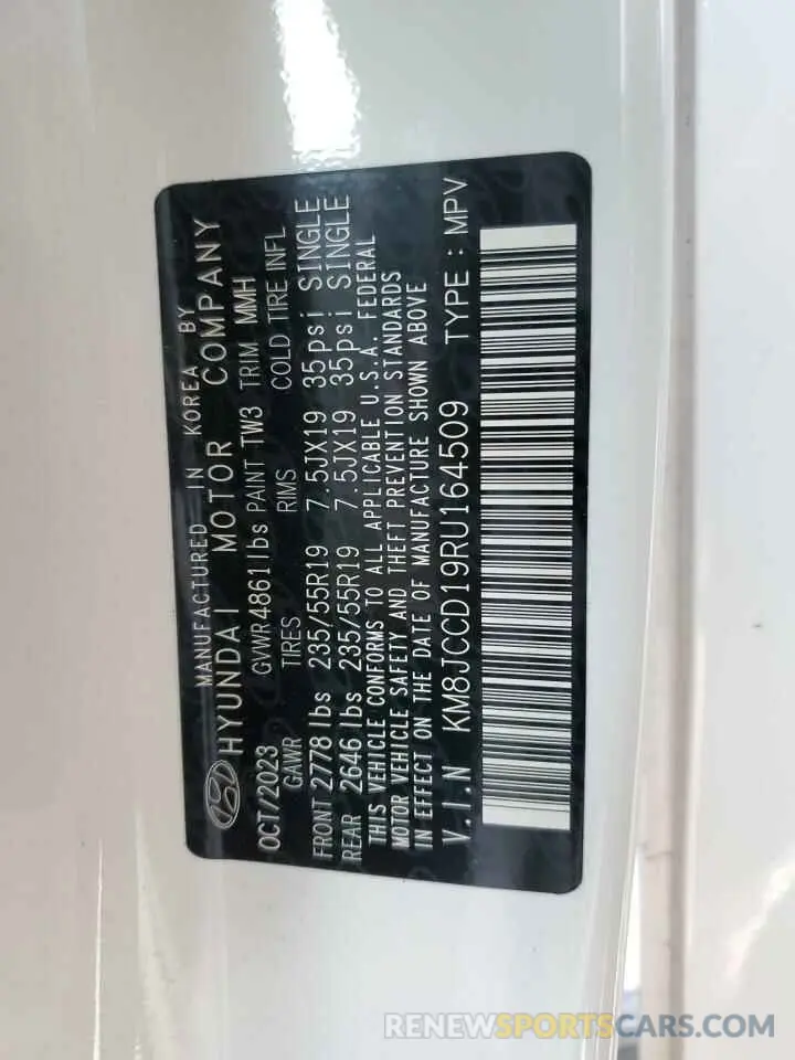 14 Photograph of a damaged car KM8JCCD19RU164509 HYUNDAI TUCSON 2024