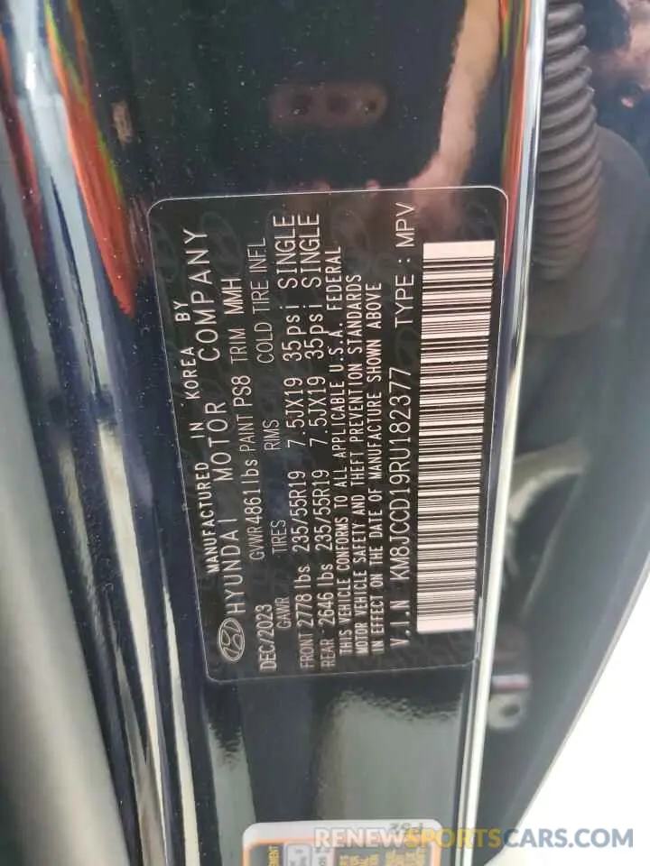 13 Photograph of a damaged car KM8JCCD19RU182377 HYUNDAI TUCSON 2024