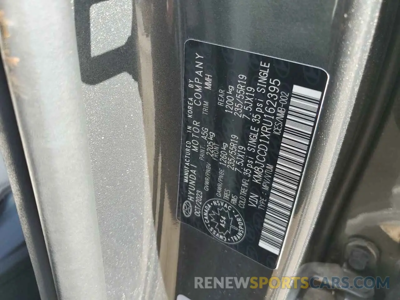 14 Photograph of a damaged car KM8JCCD1XRU162395 HYUNDAI TUCSON 2024