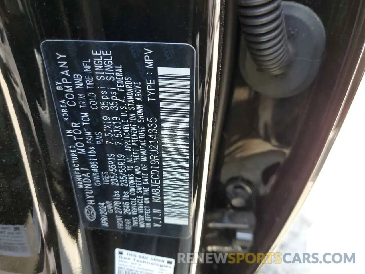 13 Photograph of a damaged car KM8JECD19RU214335 HYUNDAI TUCSON 2024