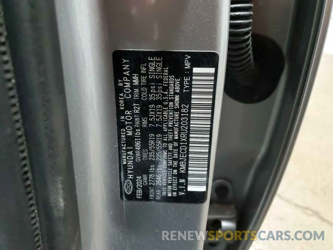 13 Photograph of a damaged car KM8JECD1XRU203182 HYUNDAI TUCSON 2024