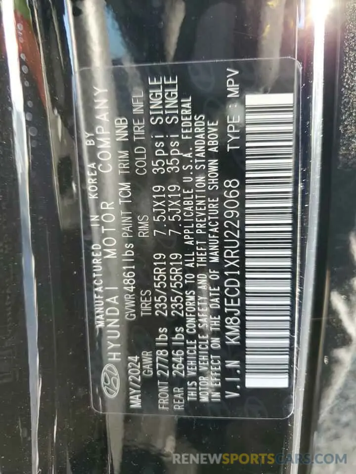 15 Photograph of a damaged car KM8JECD1XRU229068 HYUNDAI TUCSON 2024