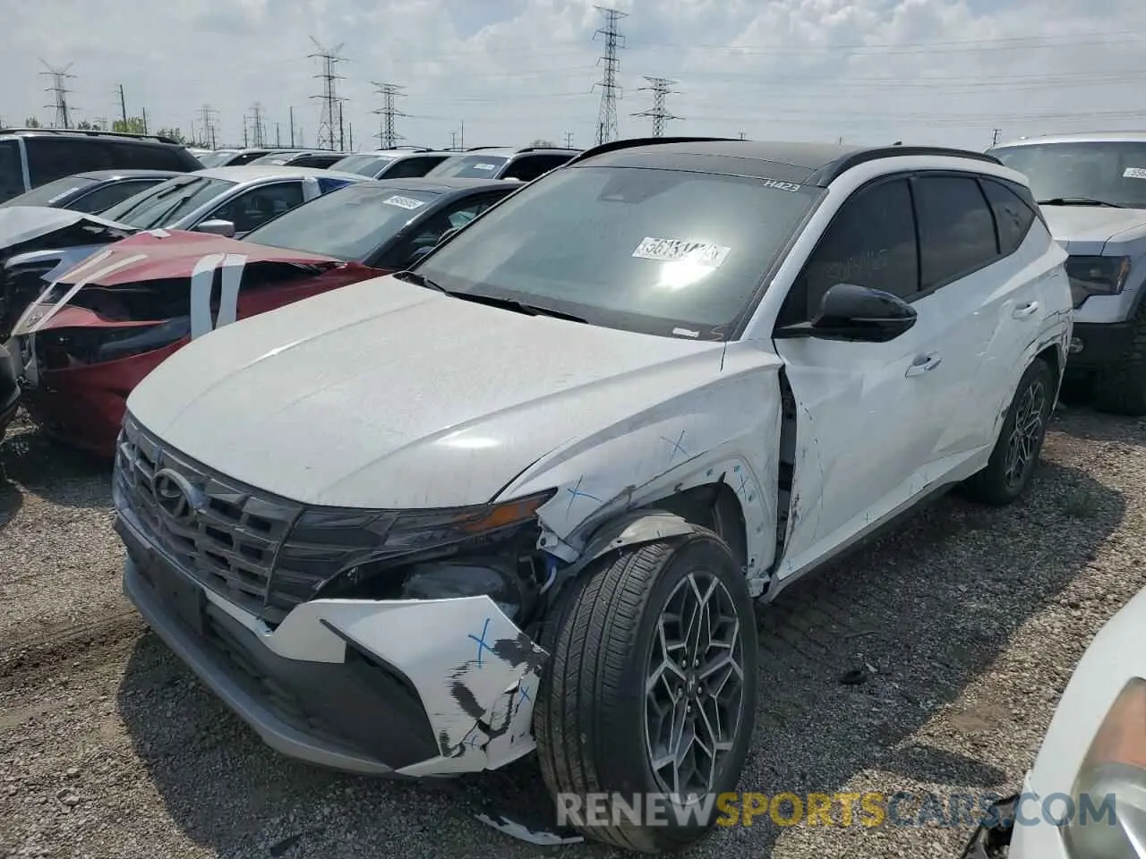 1 Photograph of a damaged car KM8JFCD14RU167213 HYUNDAI TUCSON 2024