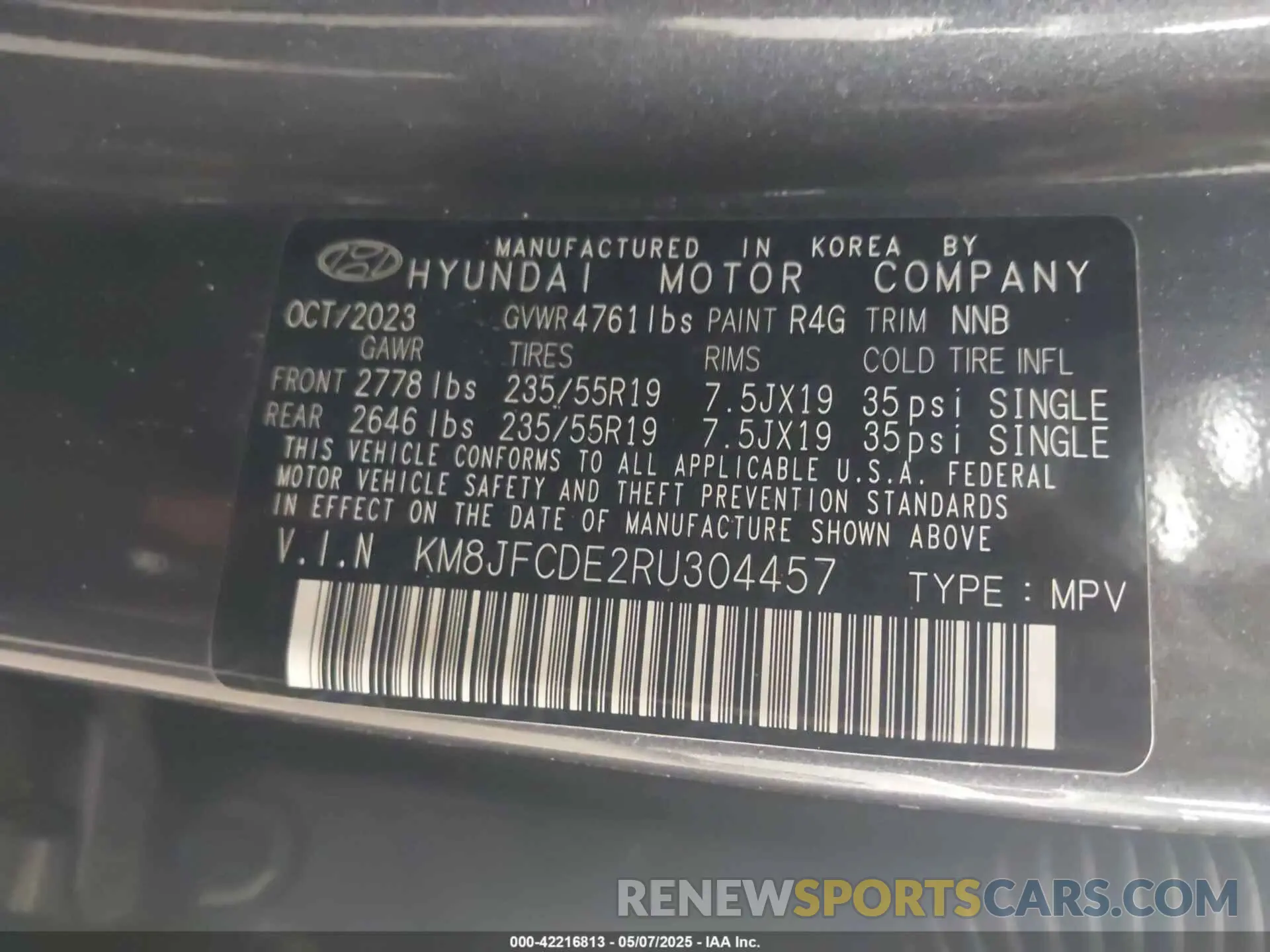 9 Photograph of a damaged car KM8JFCDE2RU304457 HYUNDAI TUCSON 2024
