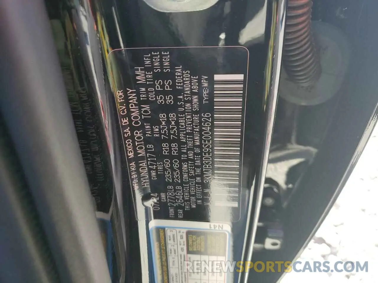 13 Photograph of a damaged car 3KMJB3DE9SE004626 HYUNDAI TUCSON 2025