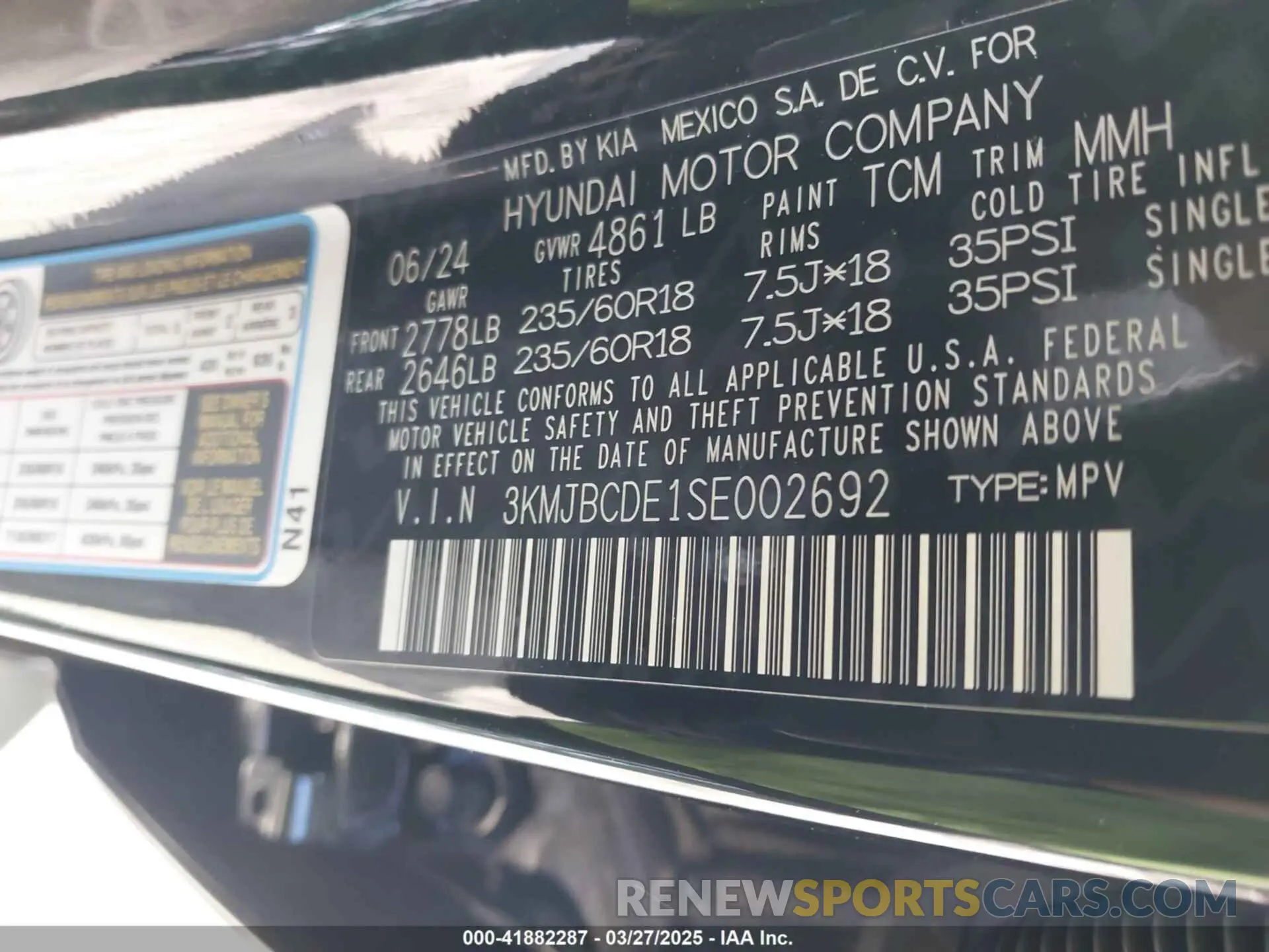 9 Photograph of a damaged car 3KMJBCDE1SE002692 HYUNDAI TUCSON 2025