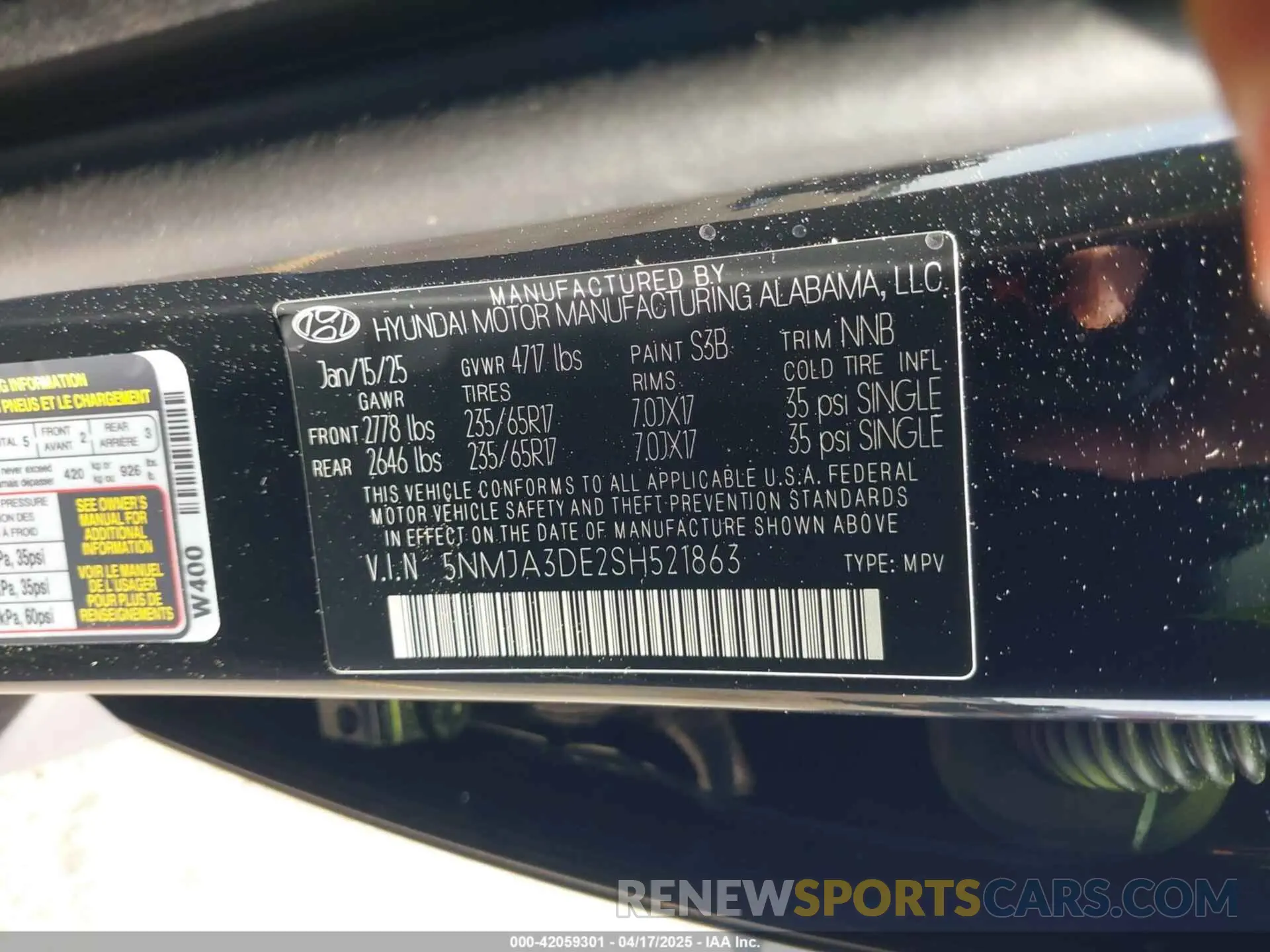9 Photograph of a damaged car 5NMJA3DE2SH521863 HYUNDAI TUCSON 2025