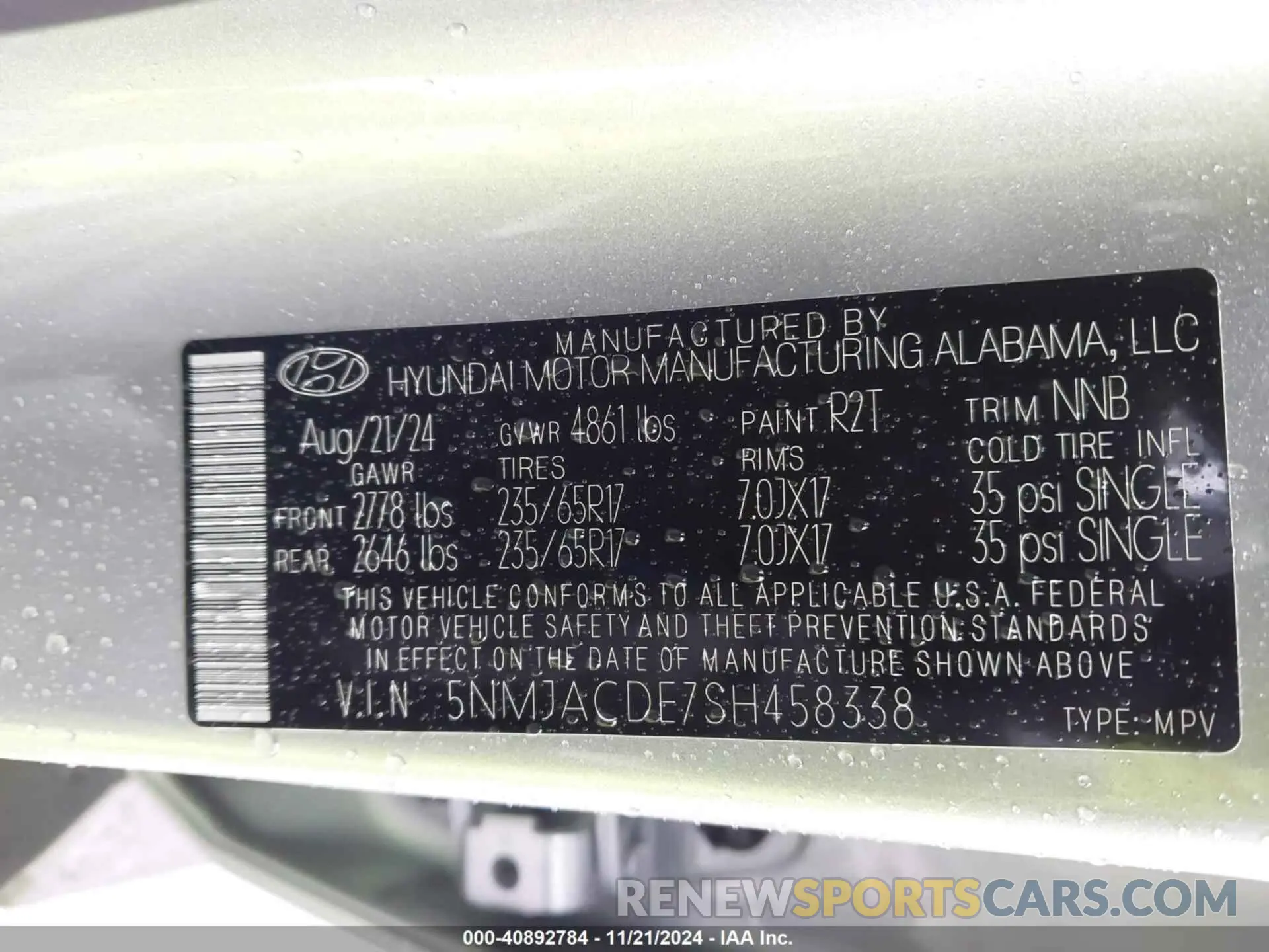 9 Photograph of a damaged car 5NMJACDE7SH458338 HYUNDAI TUCSON 2025
