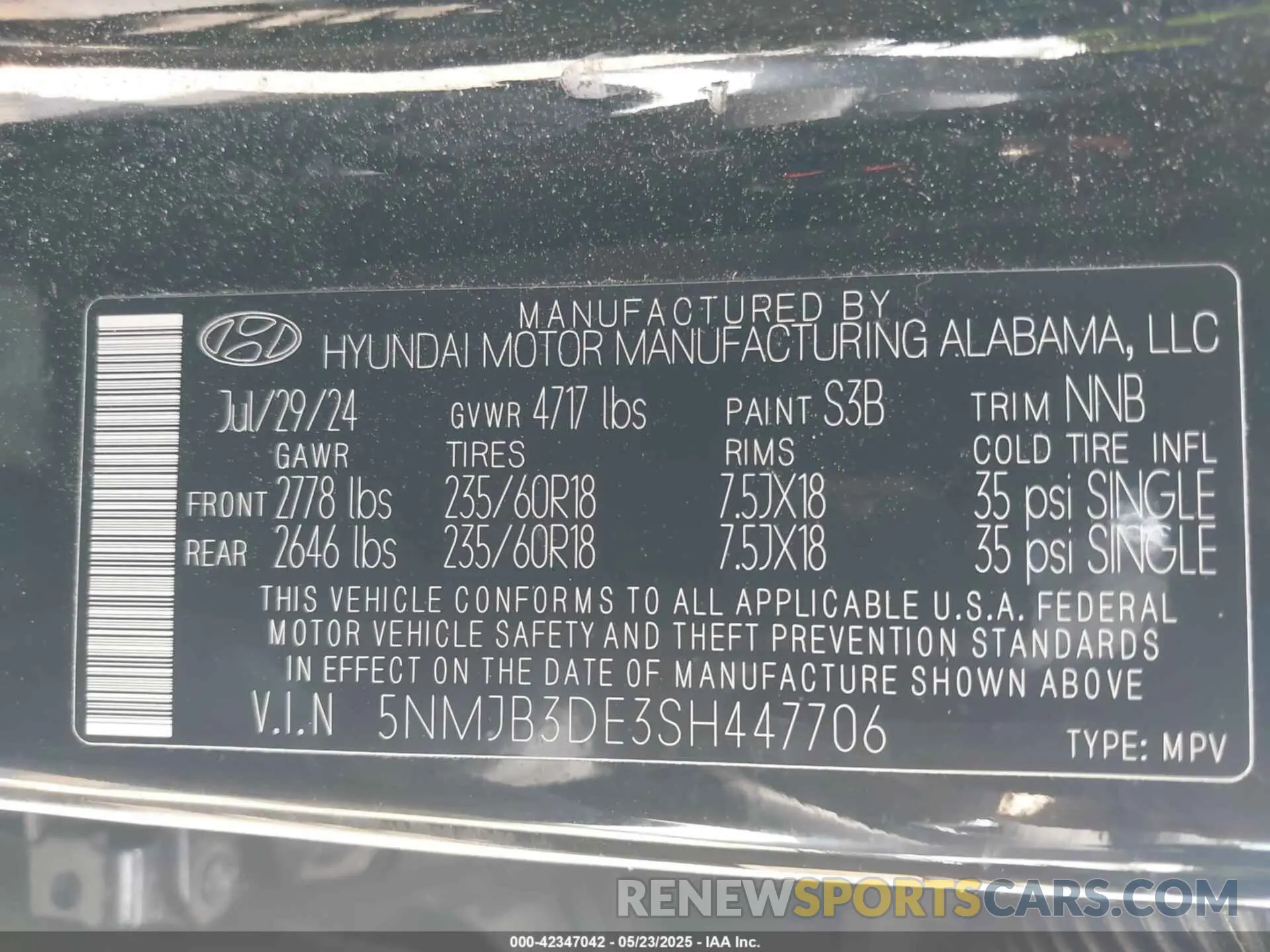 9 Photograph of a damaged car 5NMJB3DE3SH447706 HYUNDAI TUCSON 2025