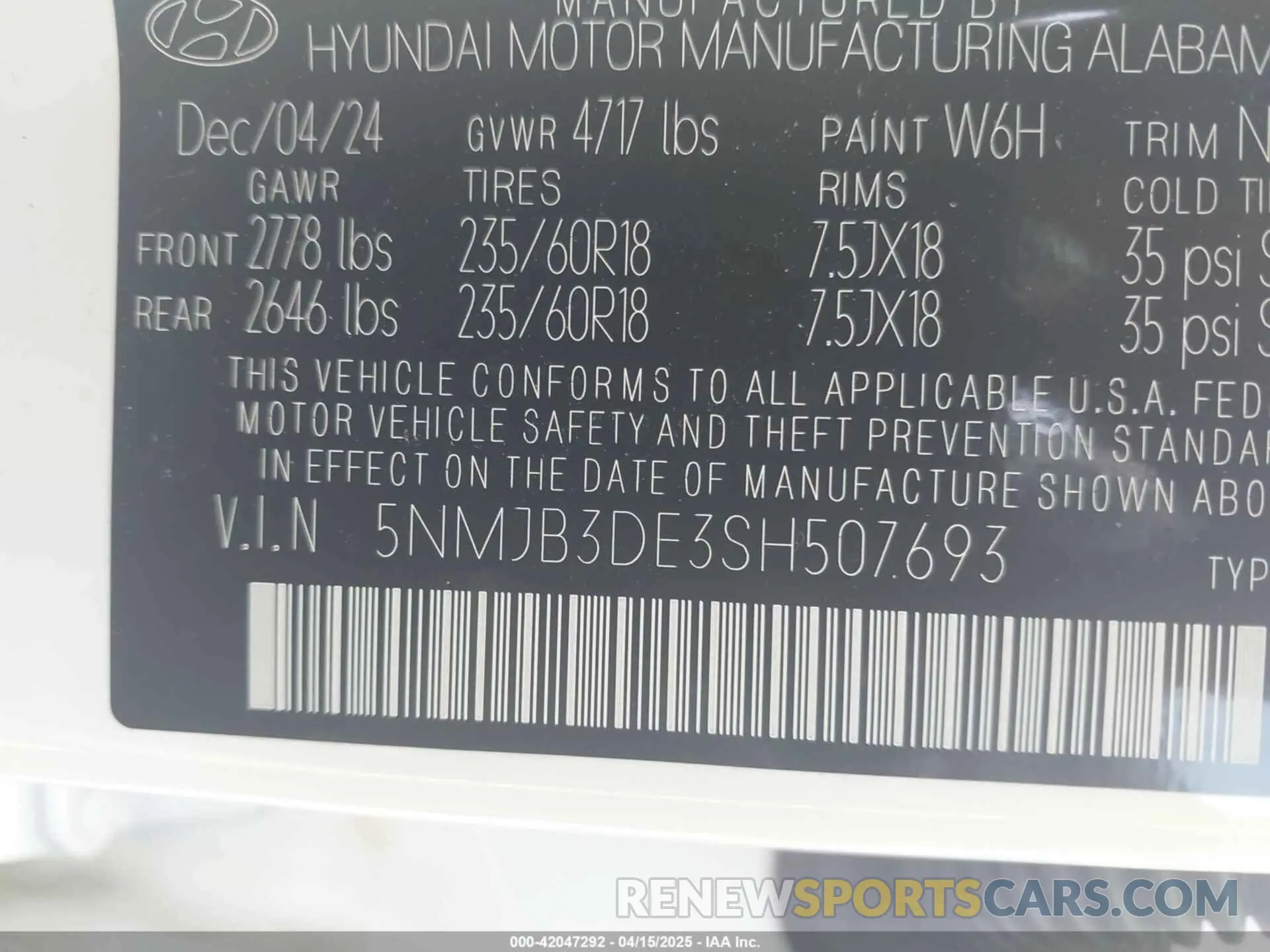 9 Photograph of a damaged car 5NMJB3DE3SH507693 HYUNDAI TUCSON 2025