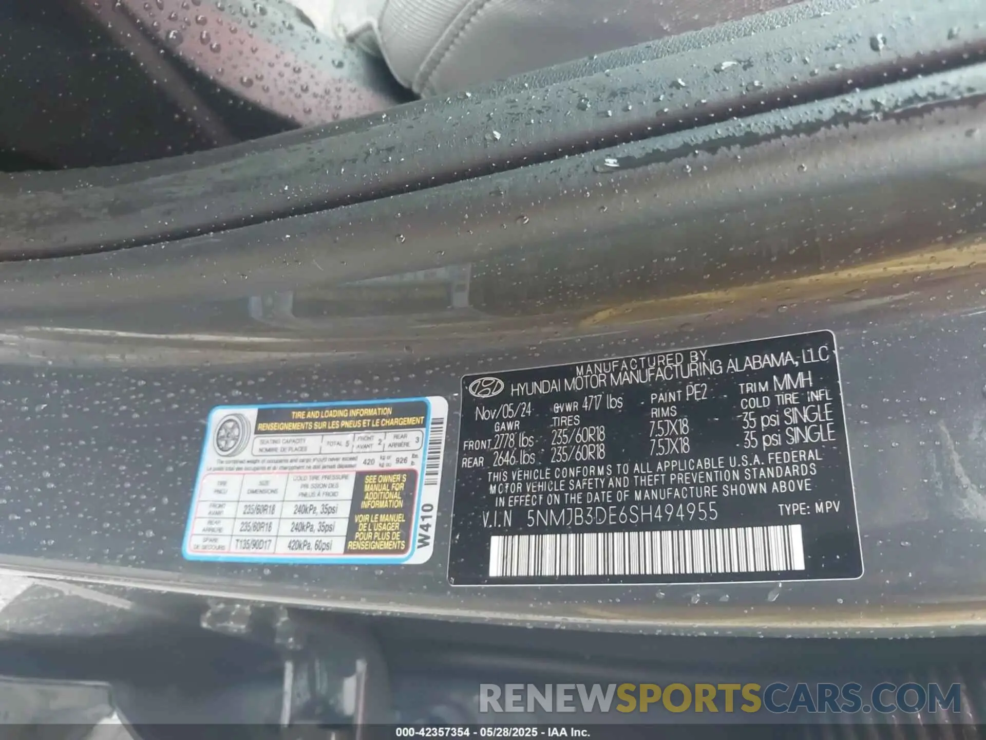 9 Photograph of a damaged car 5NMJB3DE6SH494955 HYUNDAI TUCSON 2025
