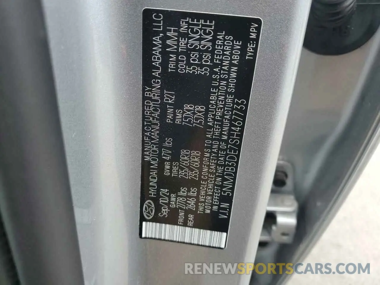 13 Photograph of a damaged car 5NMJB3DE7SH467733 HYUNDAI TUCSON 2025
