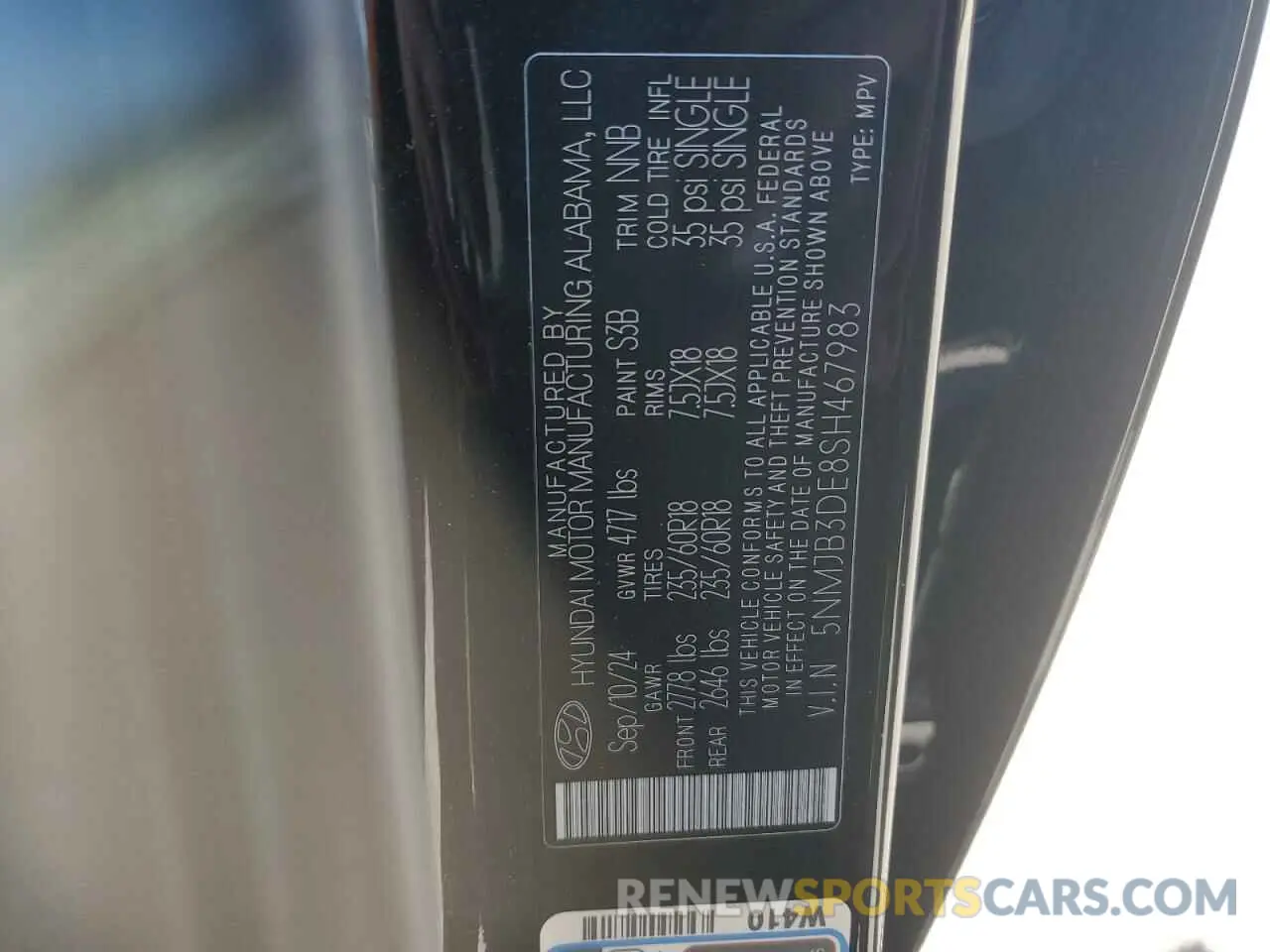 14 Photograph of a damaged car 5NMJB3DE8SH467983 HYUNDAI TUCSON 2025