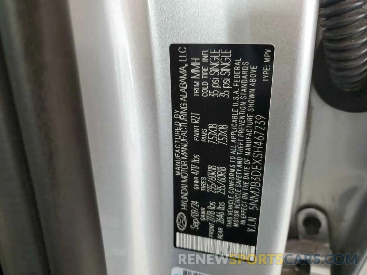 13 Photograph of a damaged car 5NMJB3DEXSH467239 HYUNDAI TUCSON 2025