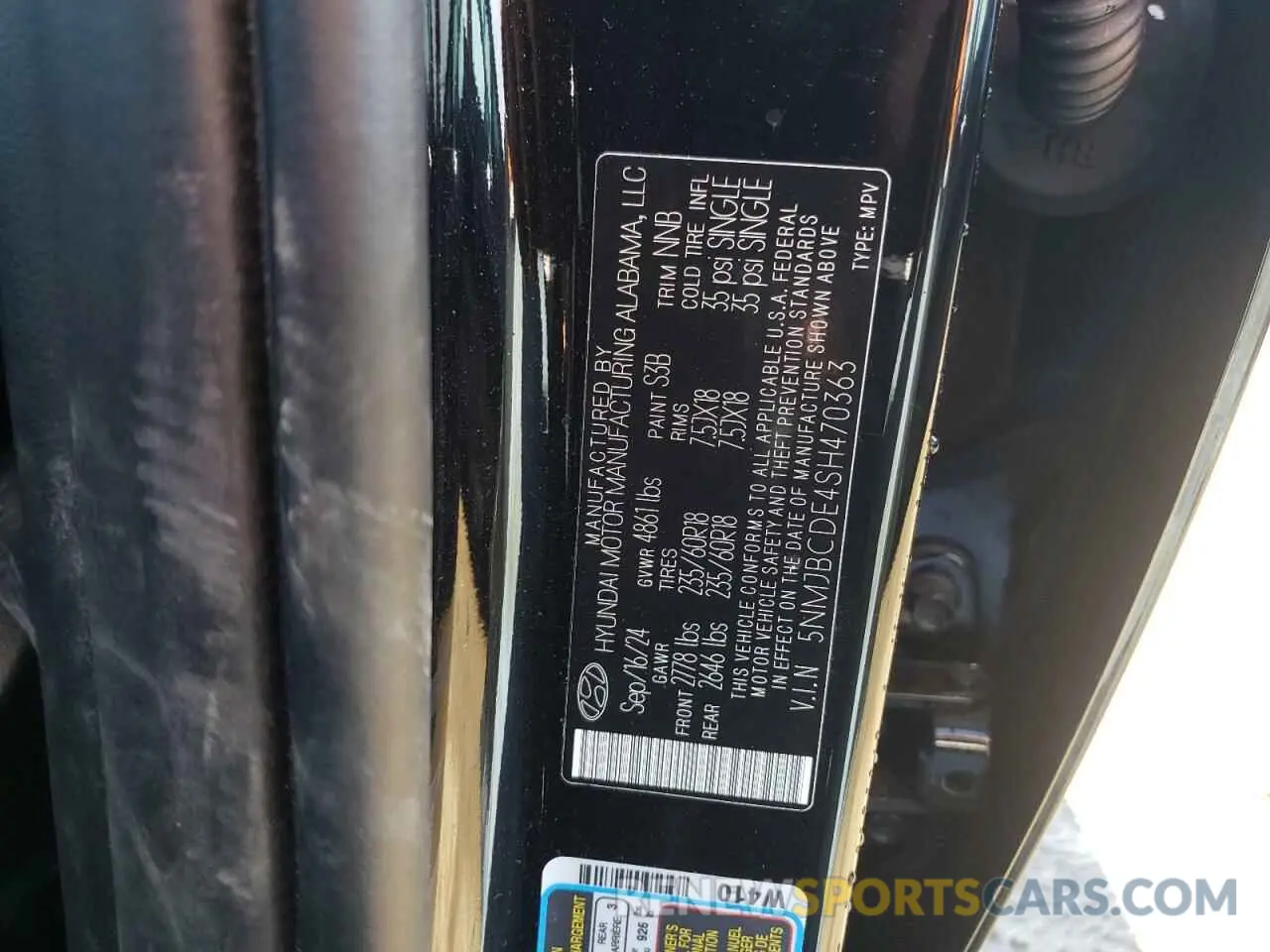 13 Photograph of a damaged car 5NMJBCDE4SH470363 HYUNDAI TUCSON 2025