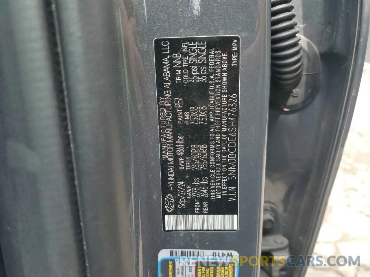 13 Photograph of a damaged car 5NMJBCDE6SH476326 HYUNDAI TUCSON 2025