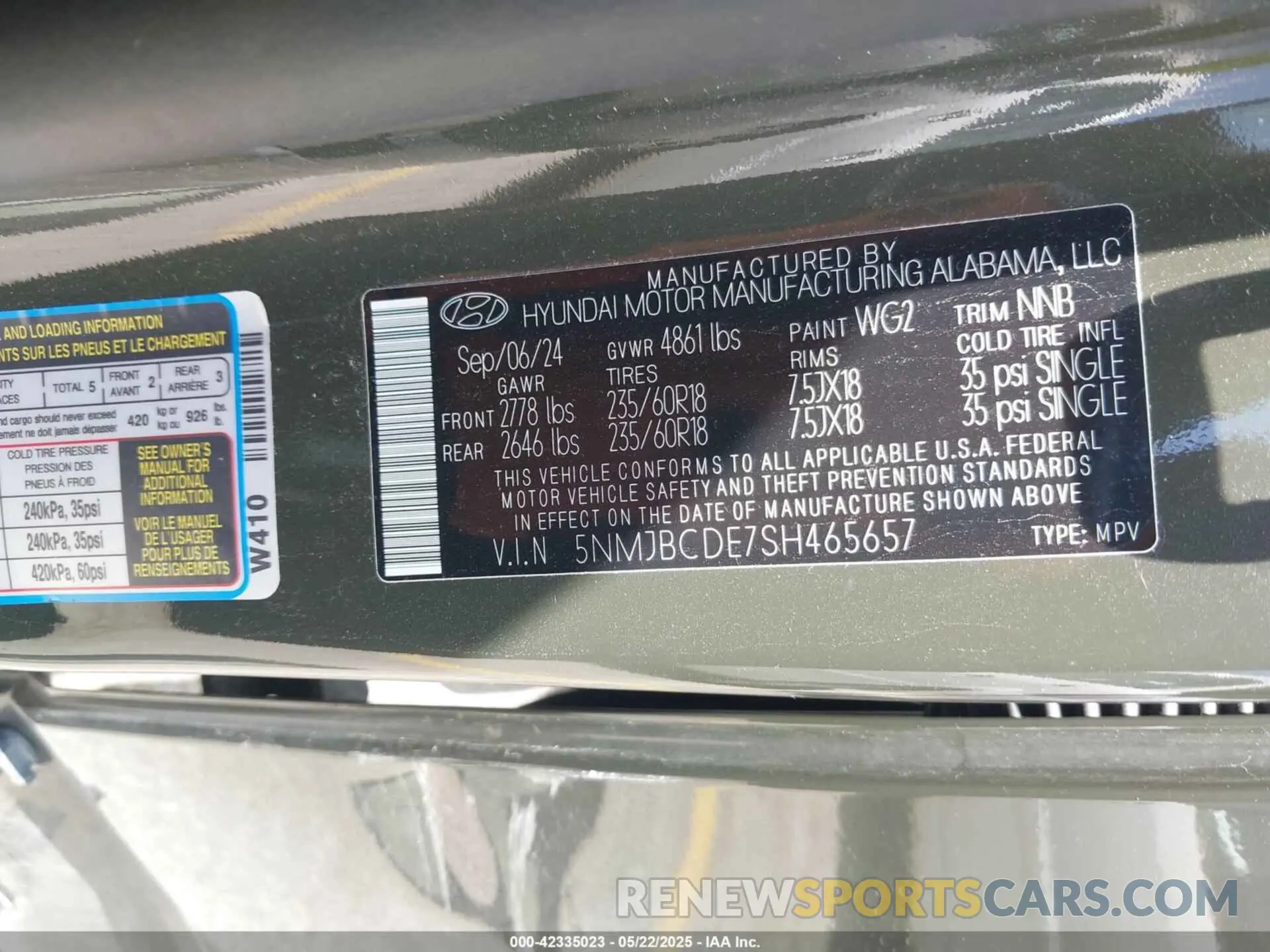 9 Photograph of a damaged car 5NMJBCDE7SH465657 HYUNDAI TUCSON 2025