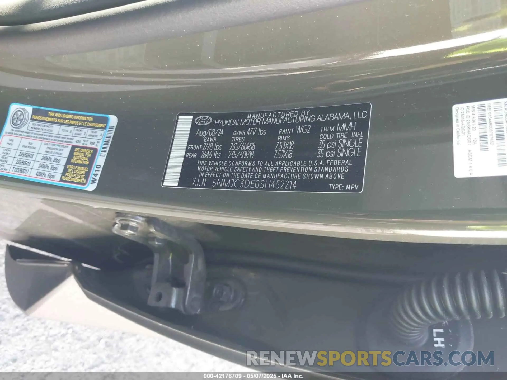 9 Photograph of a damaged car 5NMJC3DE0SH452214 HYUNDAI TUCSON 2025