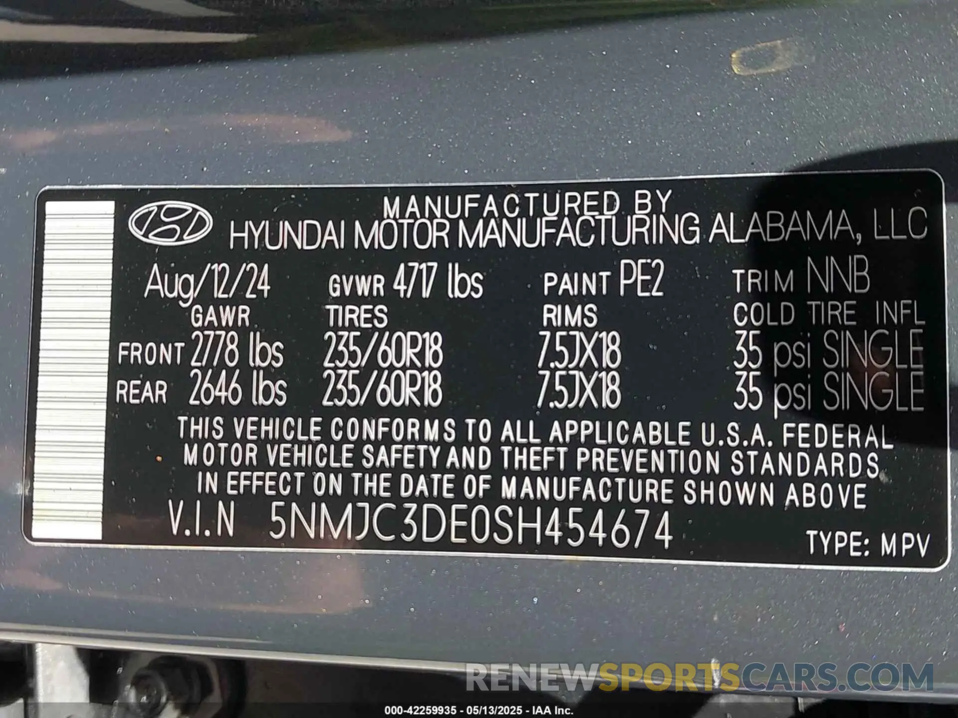 9 Photograph of a damaged car 5NMJC3DE0SH454674 HYUNDAI TUCSON 2025