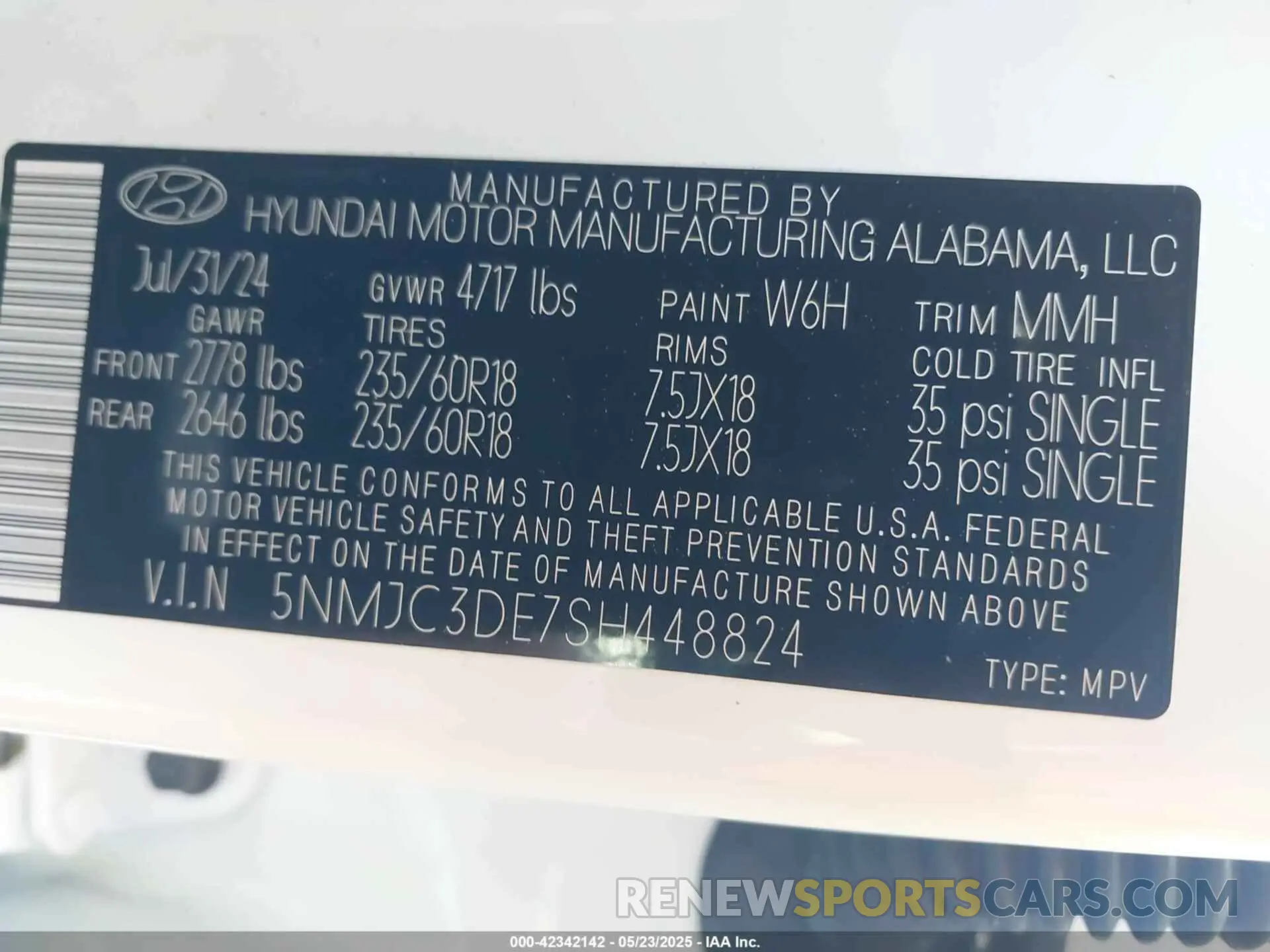 9 Photograph of a damaged car 5NMJC3DE7SH448824 HYUNDAI TUCSON 2025