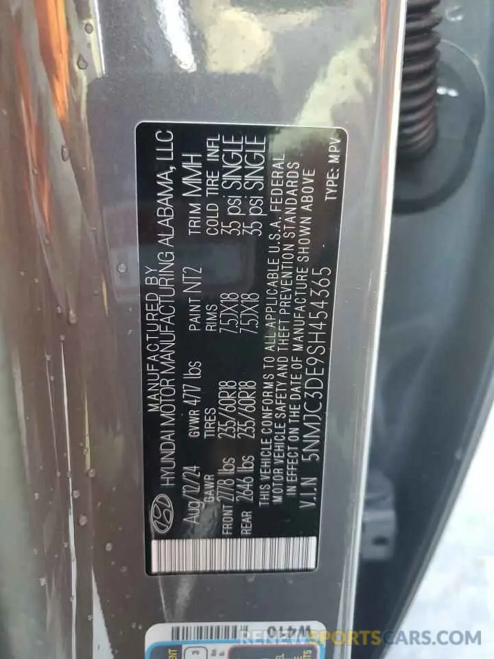 14 Photograph of a damaged car 5NMJC3DE9SH454365 HYUNDAI TUCSON 2025