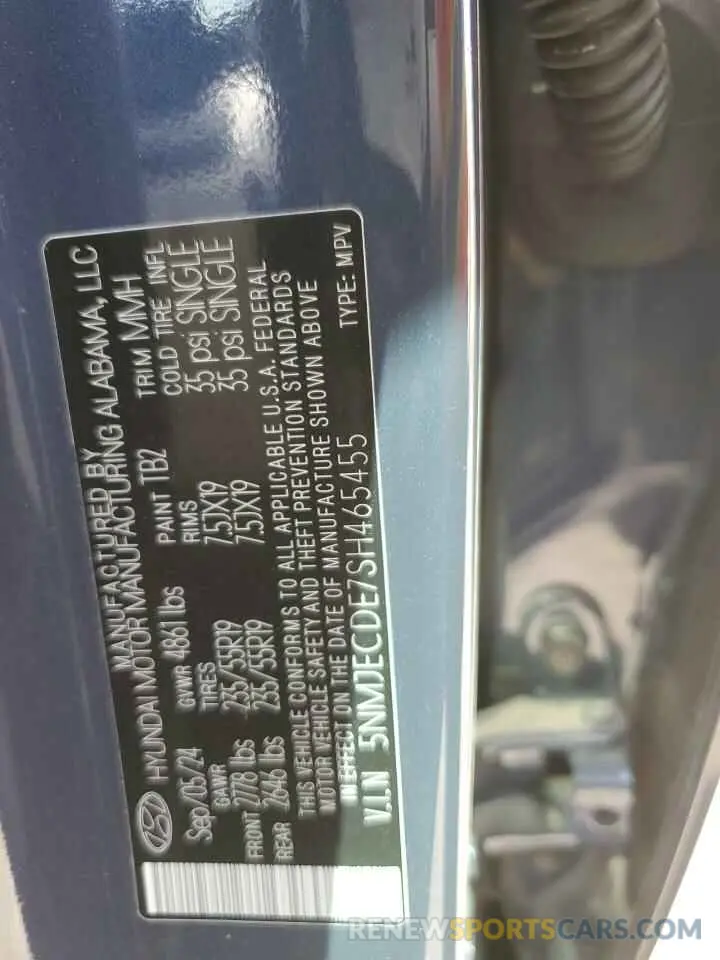 14 Photograph of a damaged car 5NMJECDE7SH465455 HYUNDAI TUCSON 2025