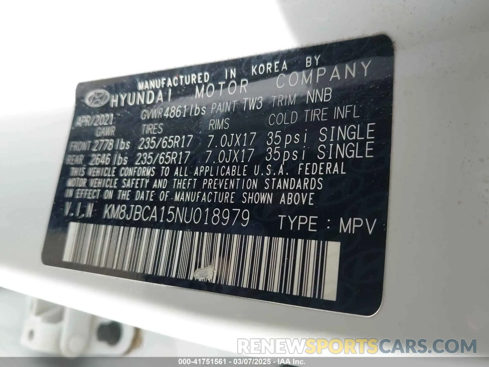 9 Photograph of a damaged car KM8JBCA15NU018979 HYUNDAI TUCSON HYBRID 2022