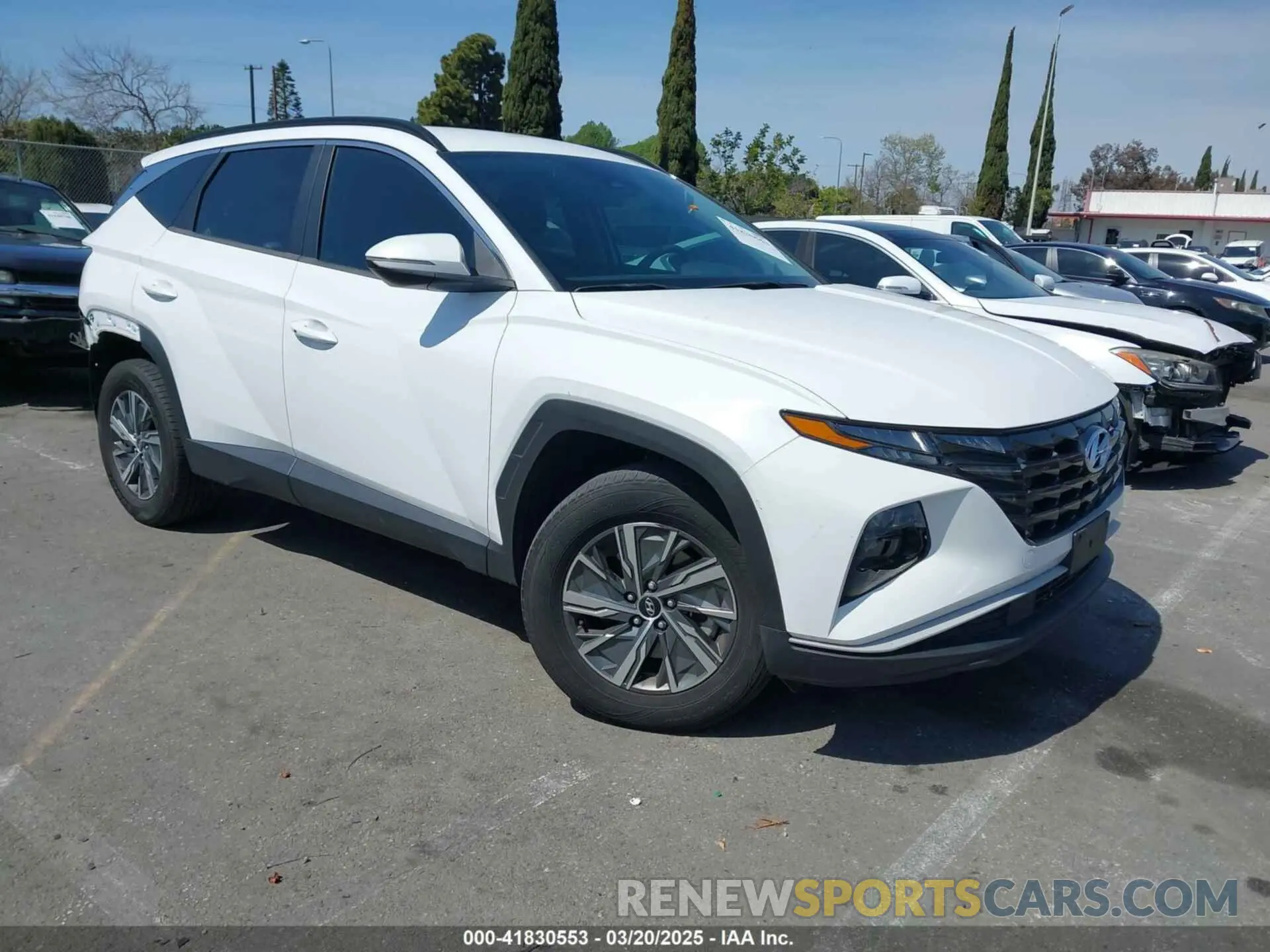 1 Photograph of a damaged car KM8JBCA19NU022291 HYUNDAI TUCSON HYBRID 2022