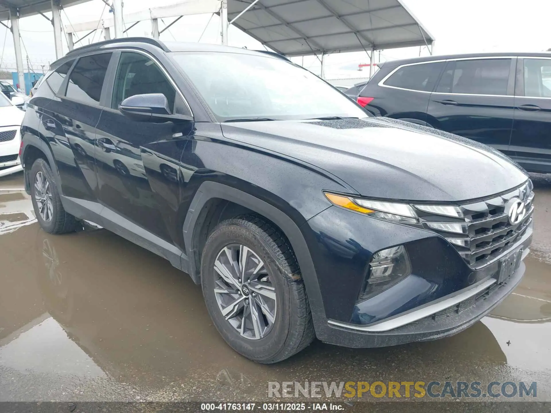 1 Photograph of a damaged car KM8JBCA19NU030360 HYUNDAI TUCSON HYBRID 2022