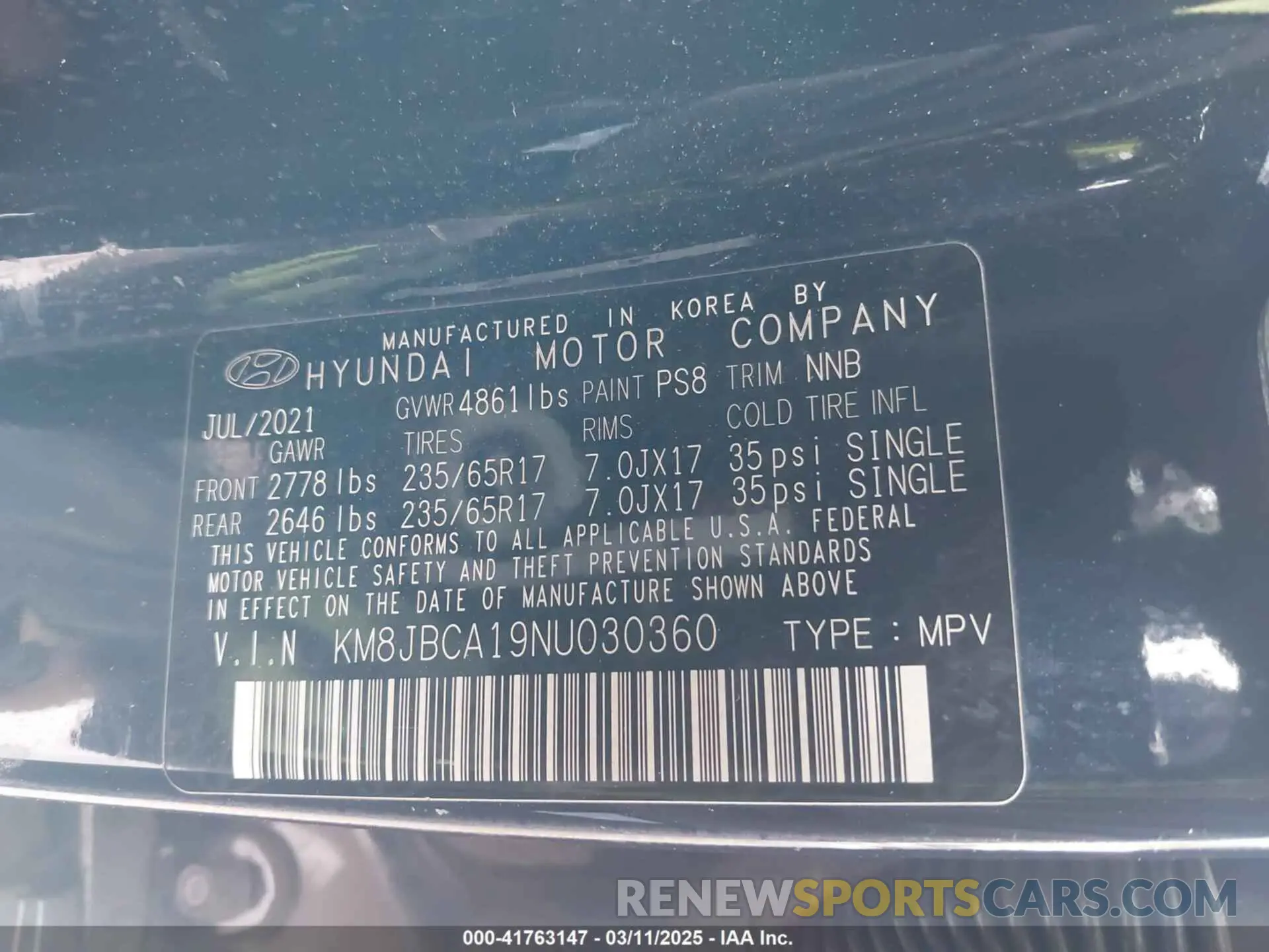 9 Photograph of a damaged car KM8JBCA19NU030360 HYUNDAI TUCSON HYBRID 2022