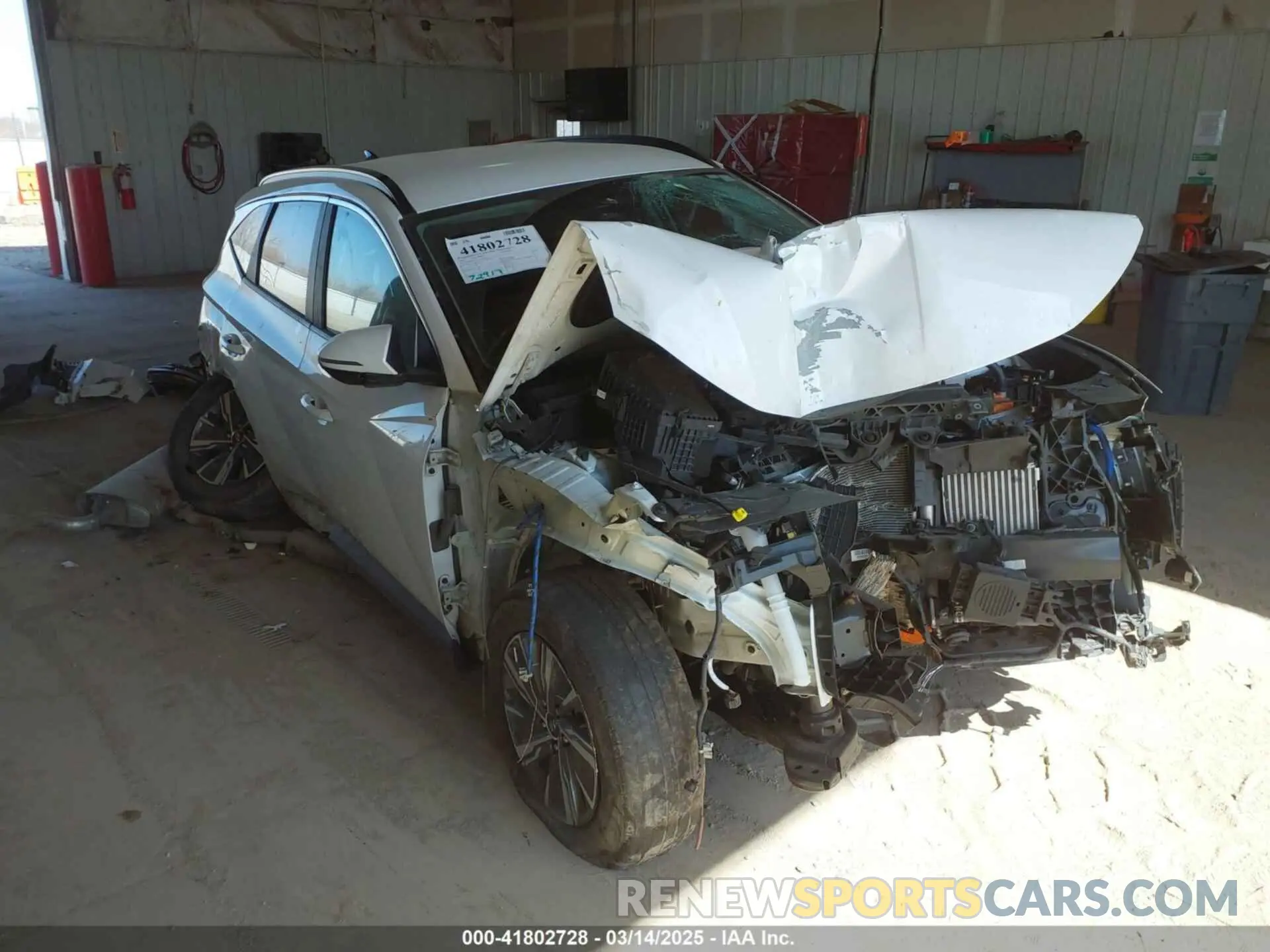 1 Photograph of a damaged car KM8JBCA1XNU029511 HYUNDAI TUCSON HYBRID 2022
