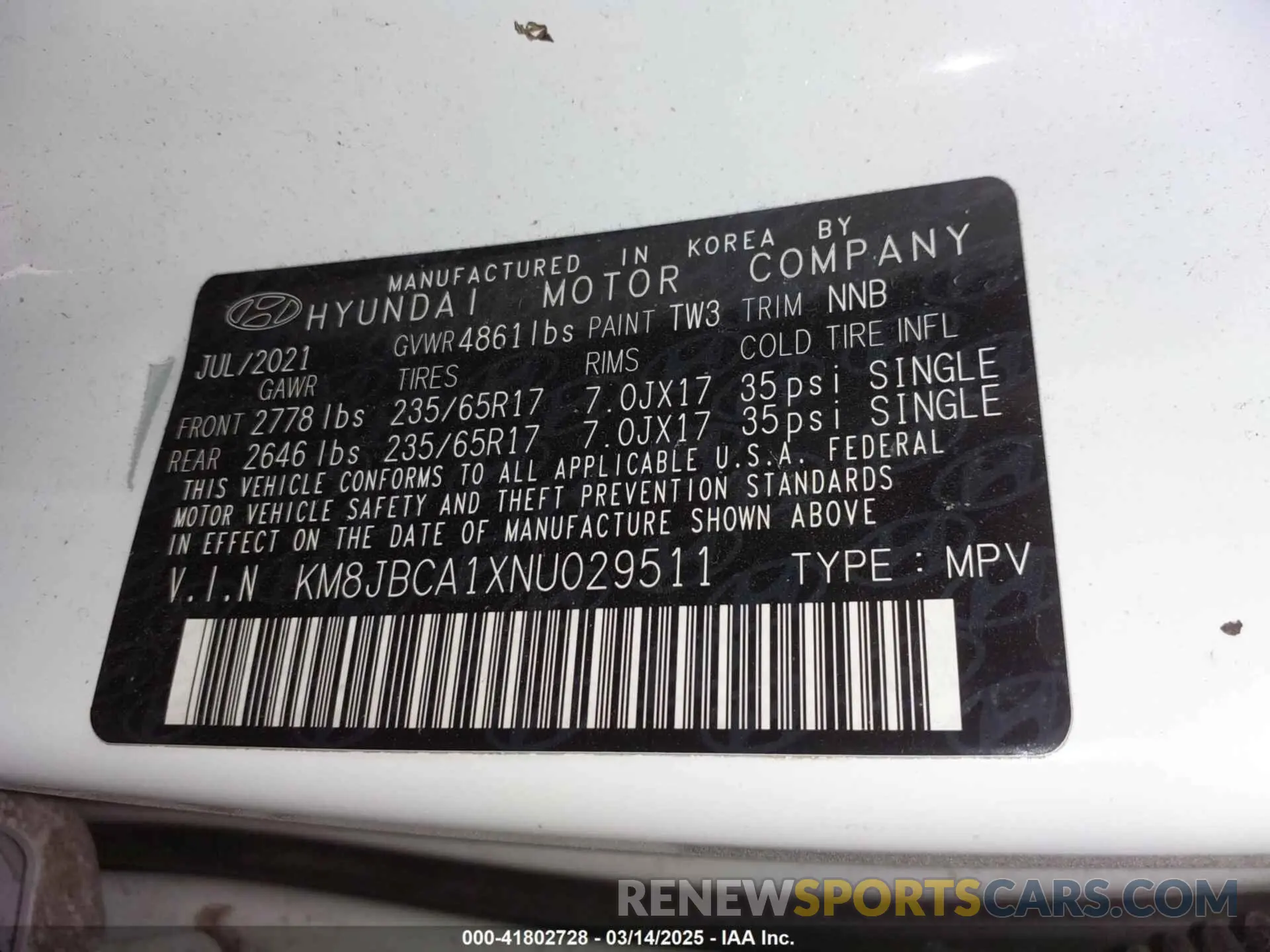9 Photograph of a damaged car KM8JBCA1XNU029511 HYUNDAI TUCSON HYBRID 2022