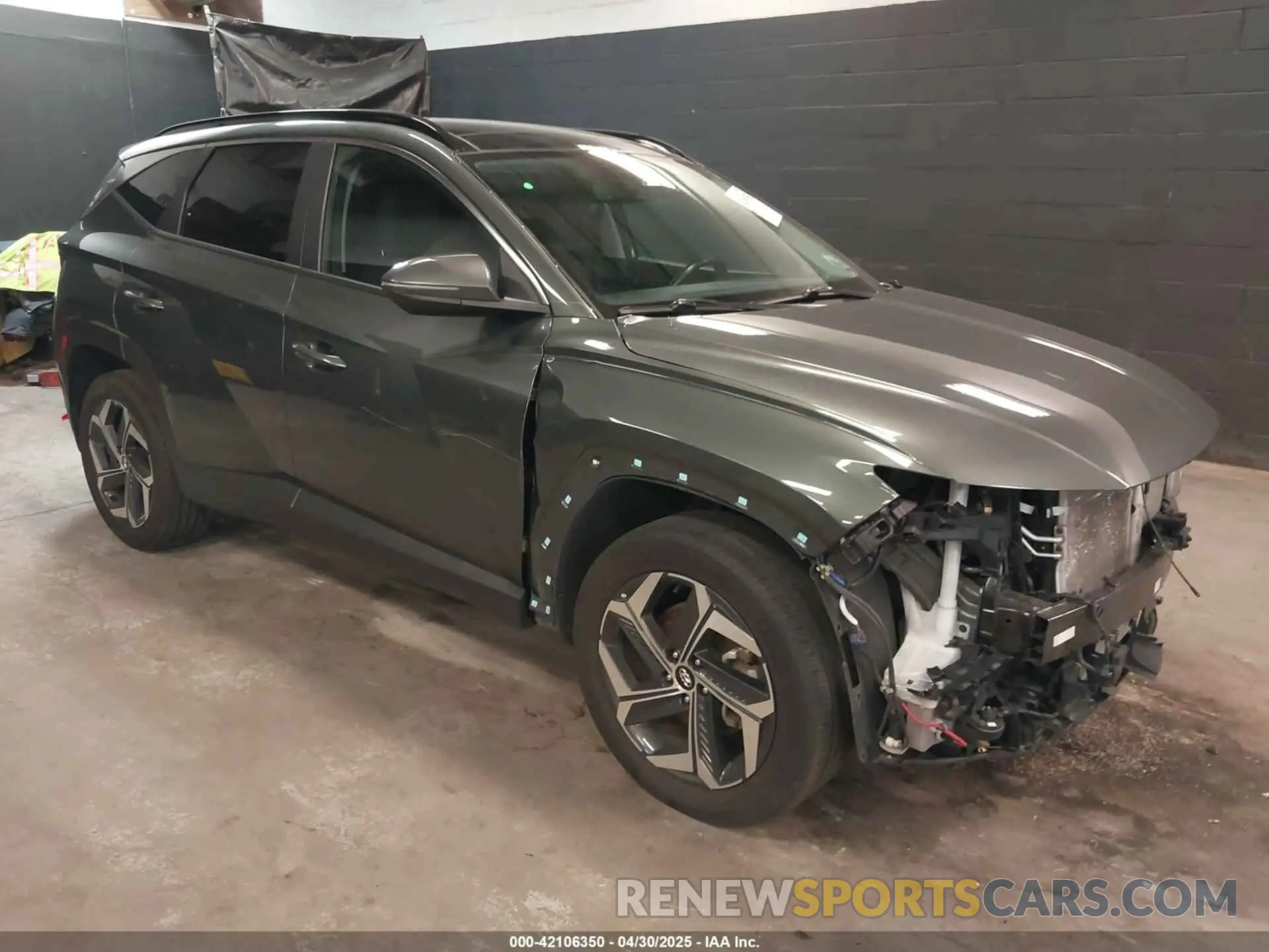 1 Photograph of a damaged car KM8JFCA11NU080691 HYUNDAI TUCSON HYBRID 2022