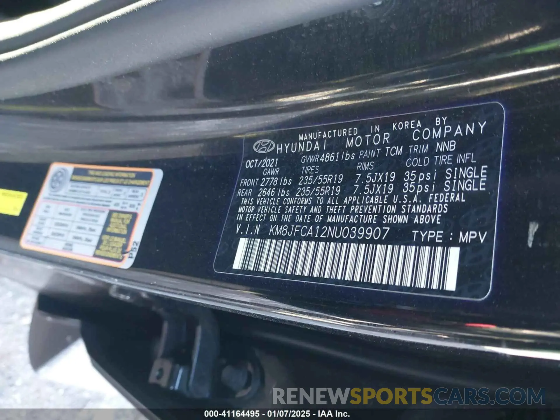 9 Photograph of a damaged car KM8JFCA12NU039907 HYUNDAI TUCSON HYBRID 2022