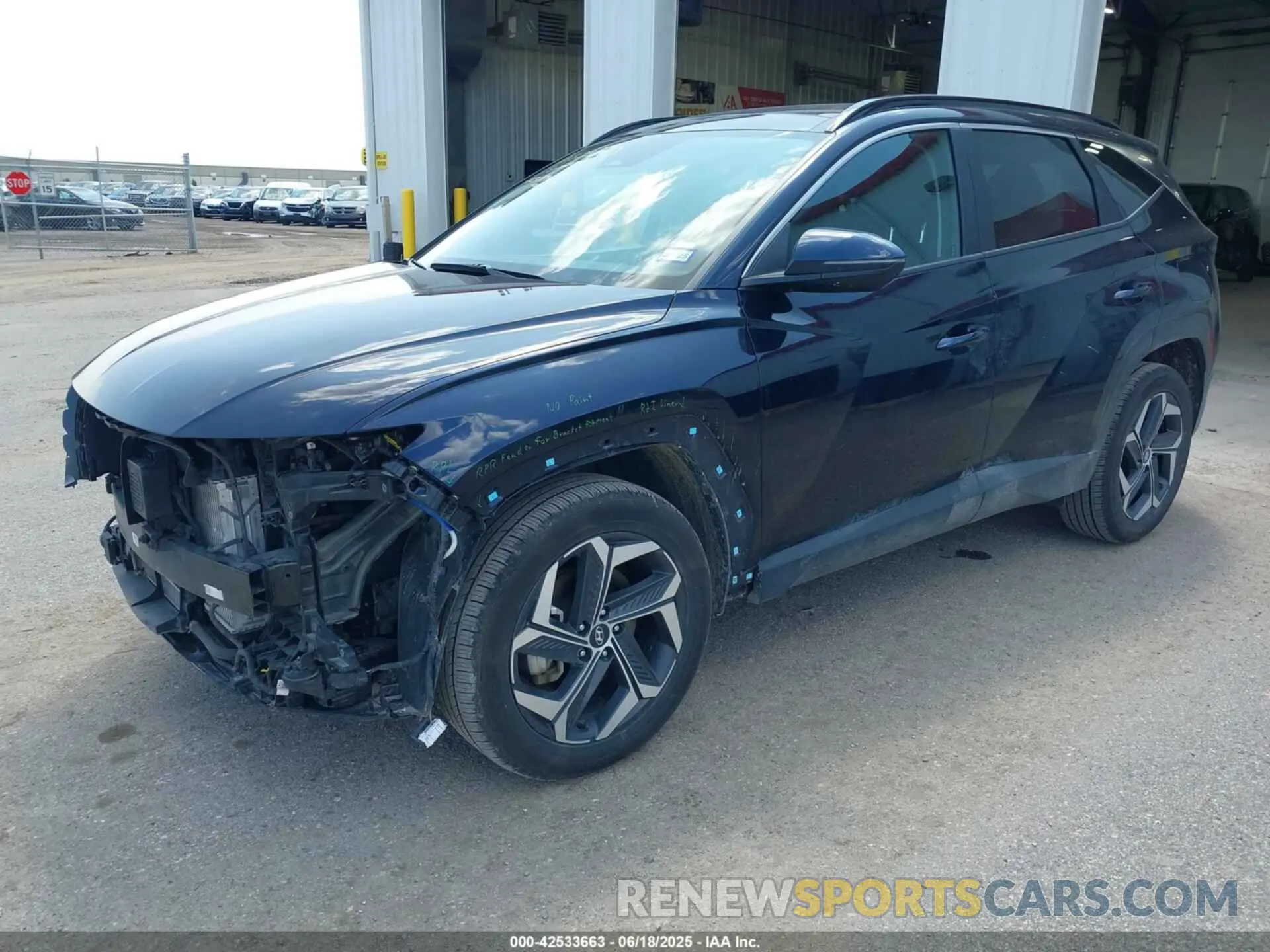 2 Photograph of a damaged car KM8JFCA13PU129277 HYUNDAI TUCSON HYBRID 2023