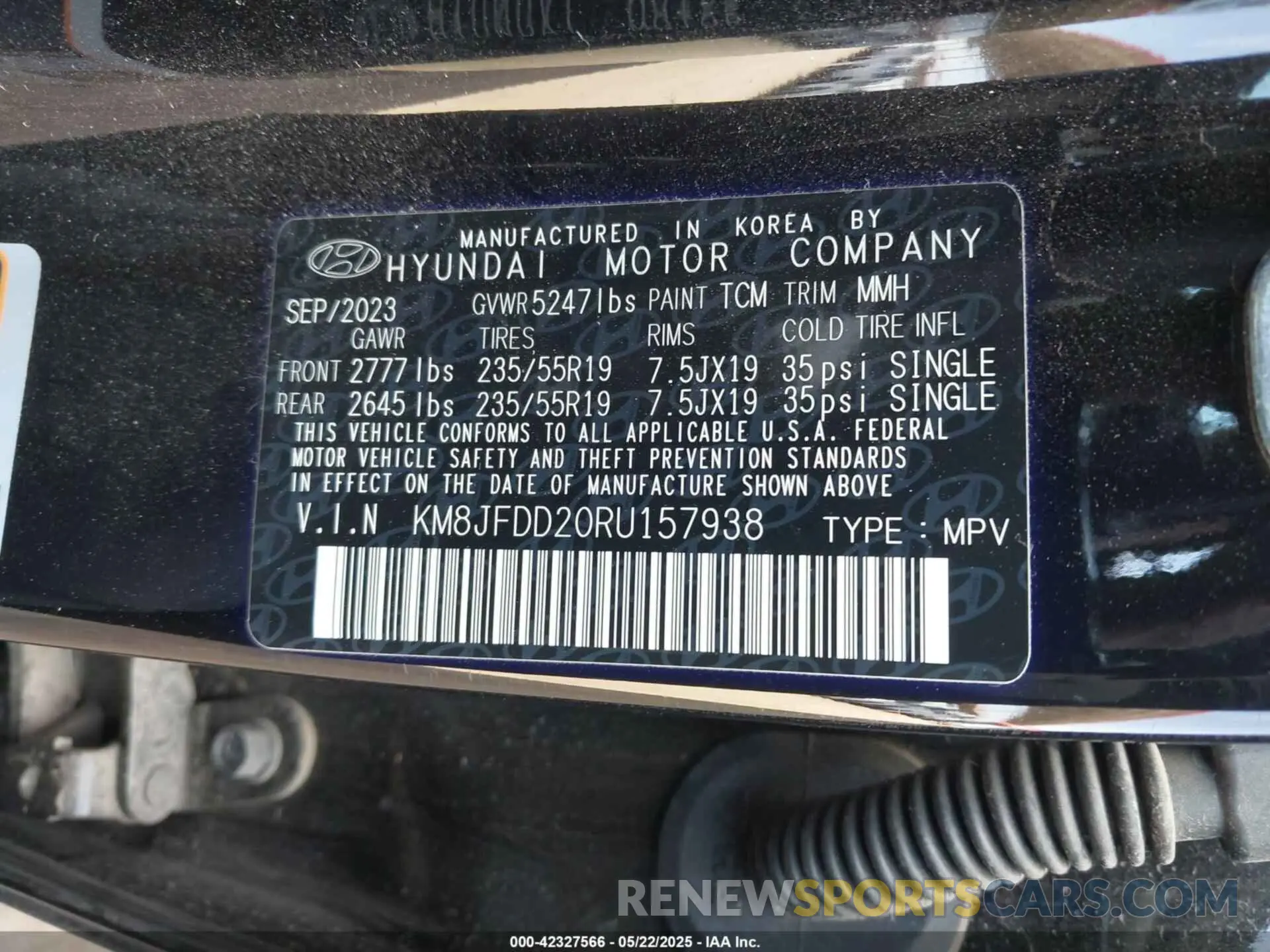 9 Photograph of a damaged car KM8JFDD20RU157938 HYUNDAI TUCSON PLUG-IN HYBRID 2024