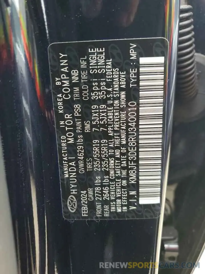 14 Photograph of a damaged car KM8JF3DE8RU340010 HYUNDAI TUCSON XRT 2024