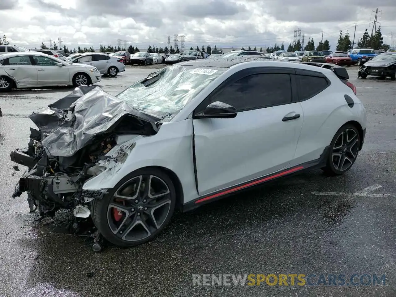 1 Photograph of a damaged car KMHT36AH5KU001213 HYUNDAI VELOSTER 2019