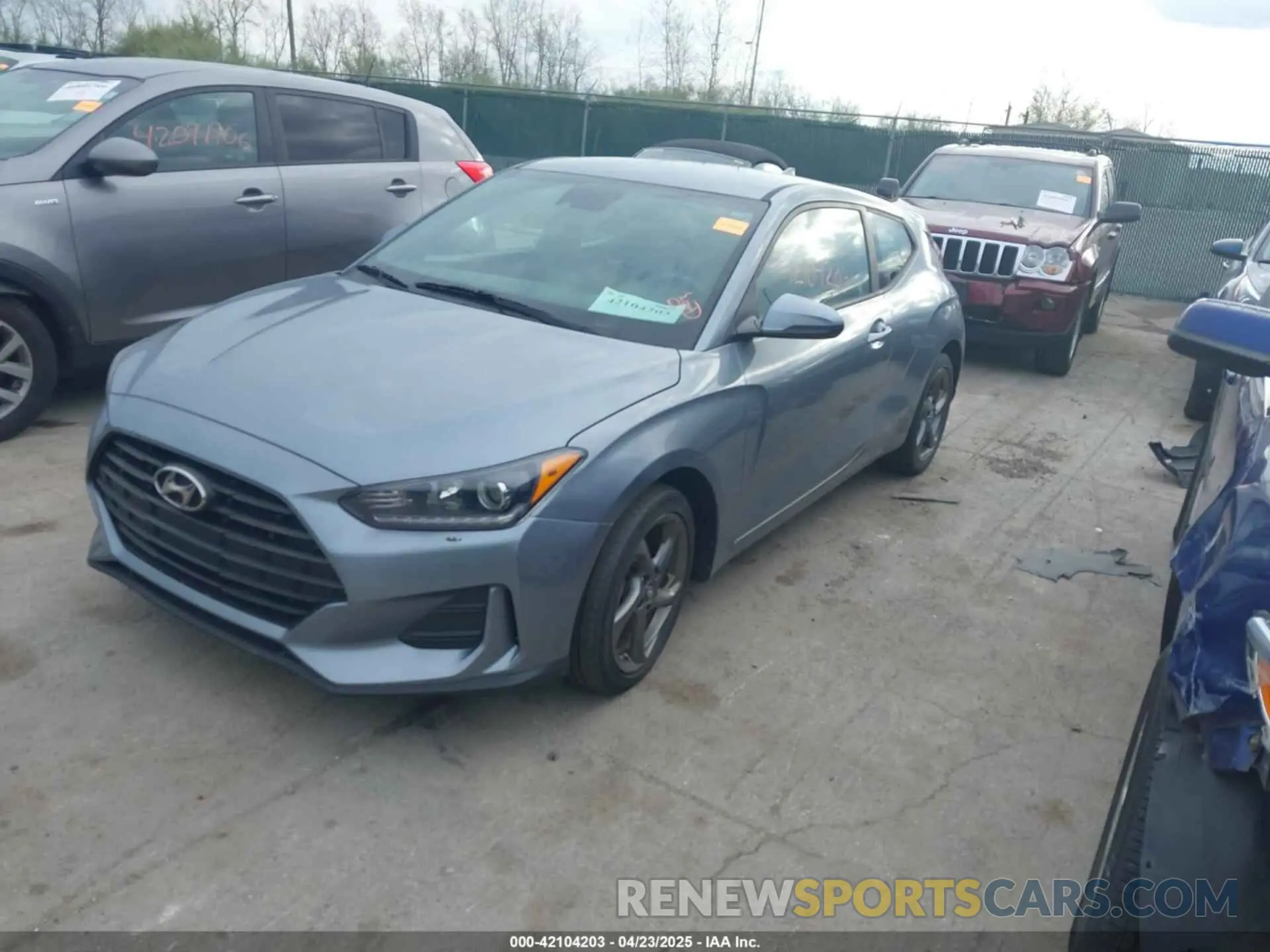 2 Photograph of a damaged car KMHTG6AF0KU017161 HYUNDAI VELOSTER 2019