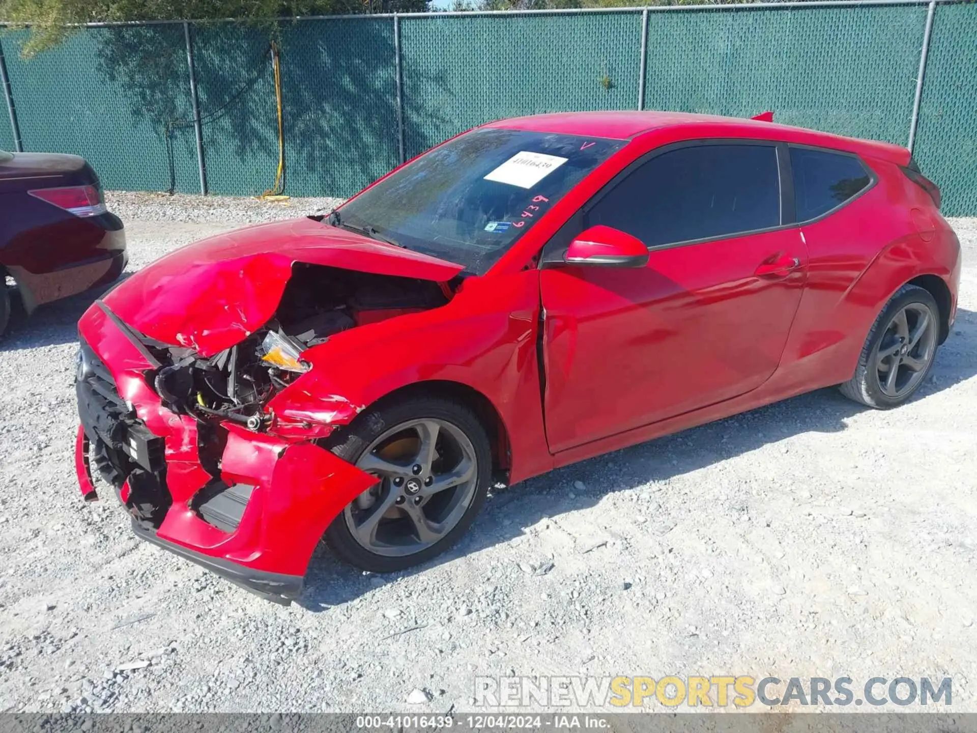 2 Photograph of a damaged car KMHTG6AF4KU016305 HYUNDAI VELOSTER 2019