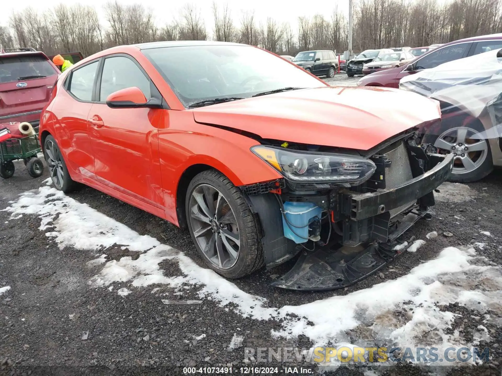 1 Photograph of a damaged car KMHTG6AF6KU005046 HYUNDAI VELOSTER 2019