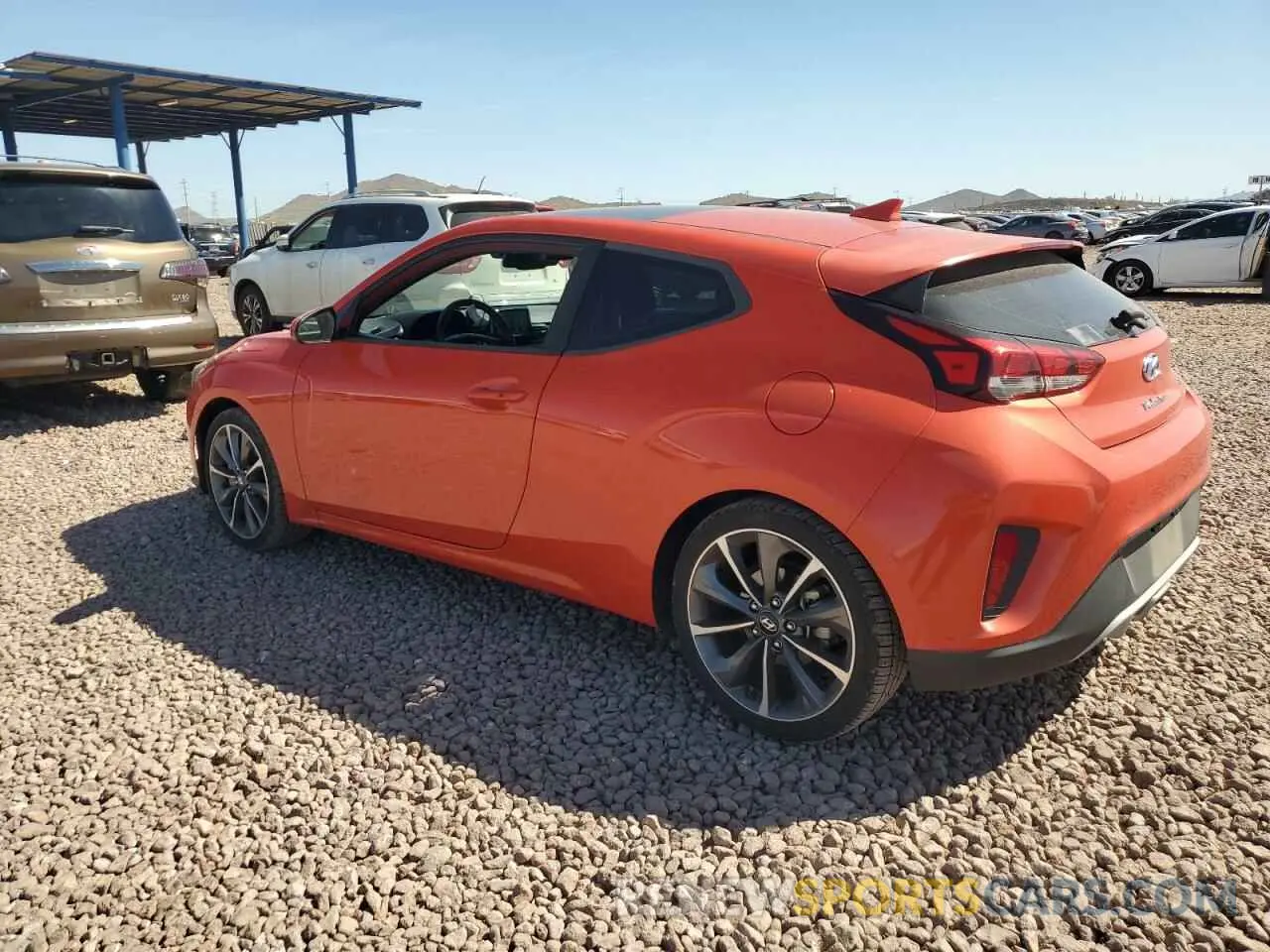 2 Photograph of a damaged car KMHTG6AF6KU019061 HYUNDAI VELOSTER 2019