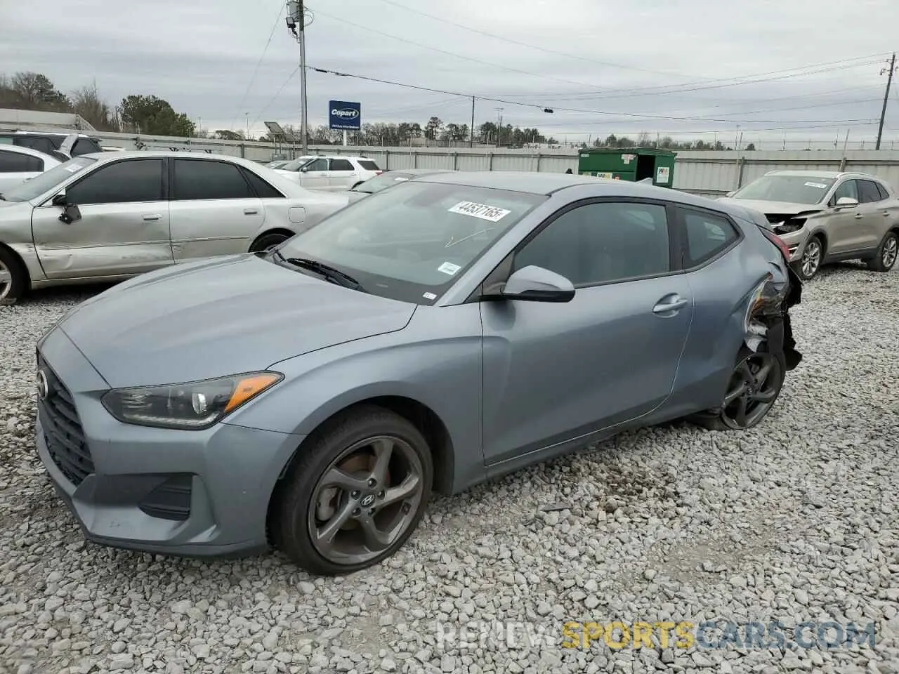 1 Photograph of a damaged car KMHTG6AF8KU017005 HYUNDAI VELOSTER 2019