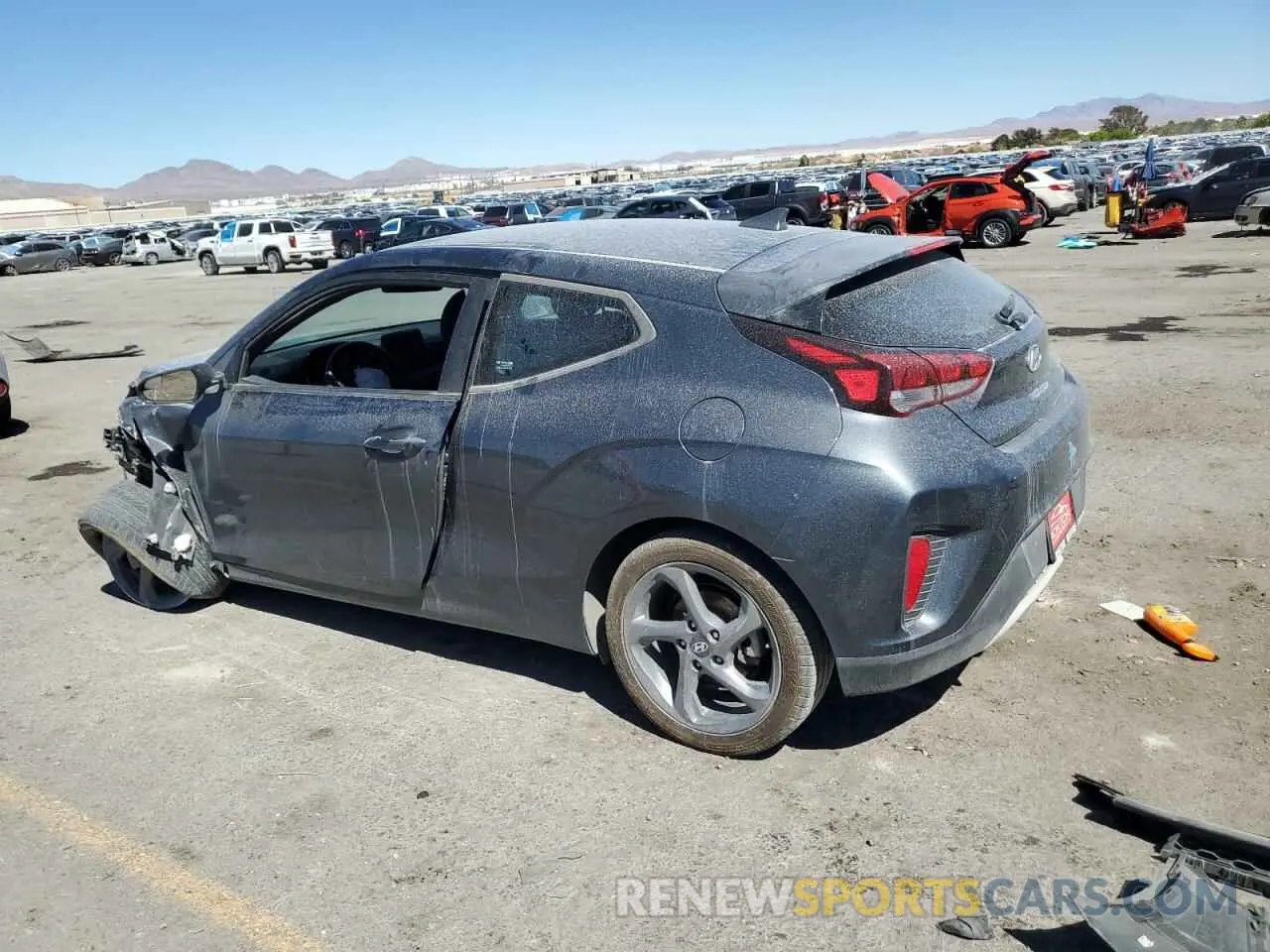 2 Photograph of a damaged car KMHTG6AF8KU019899 HYUNDAI VELOSTER 2019